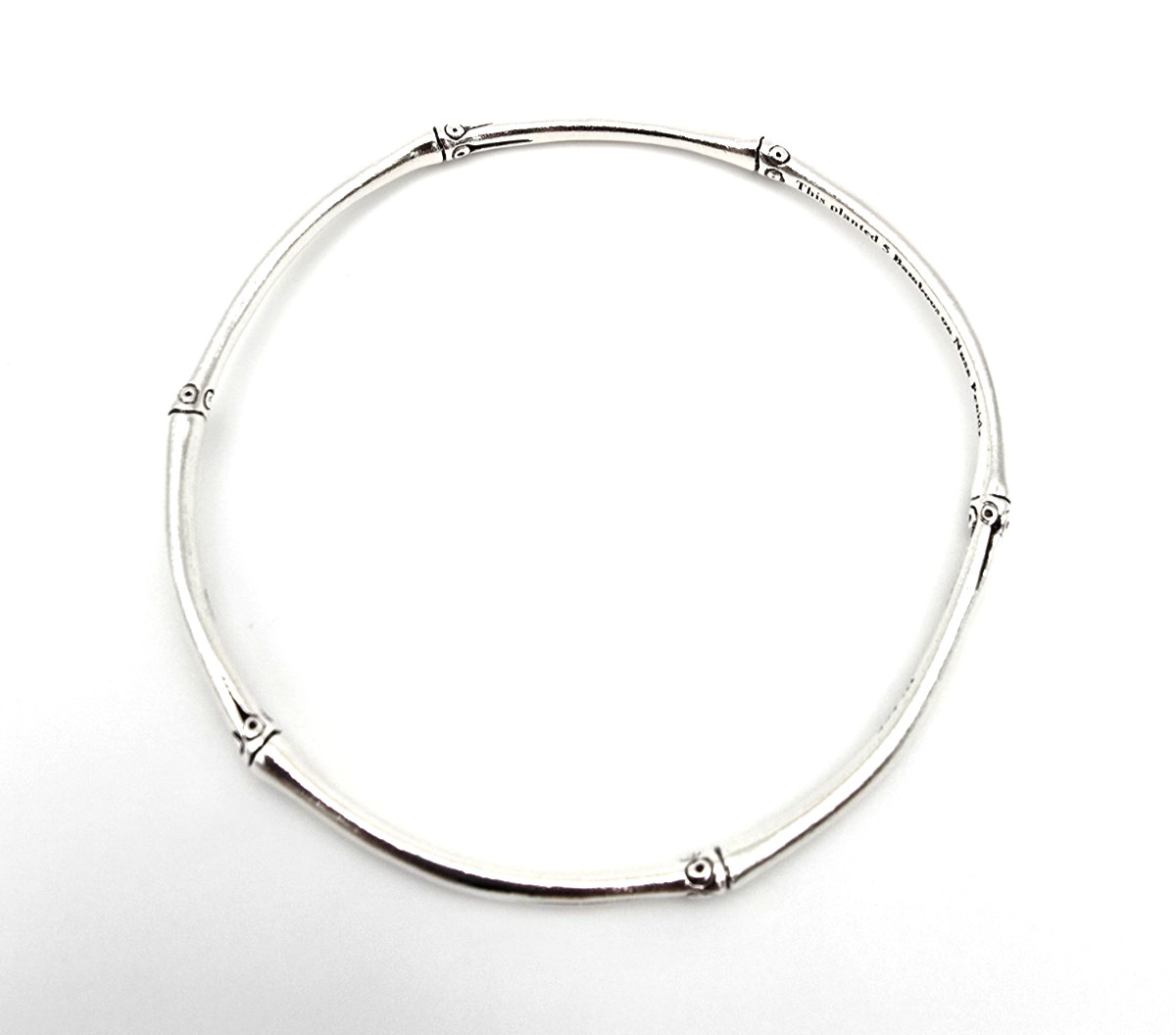 John Hardy Sterling Silver “This Planted 5 Bamboos” Bangle Bracelet