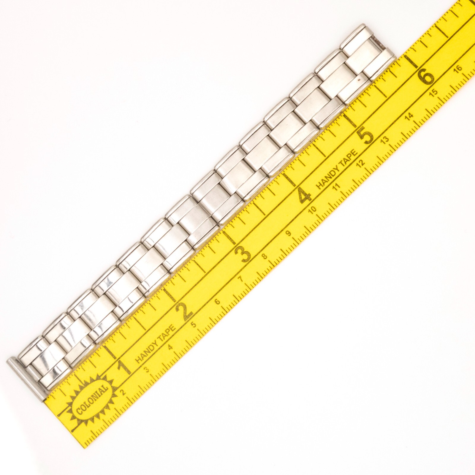 Vintage 17.0 mm stainless steel wristwatch expansion bracelet