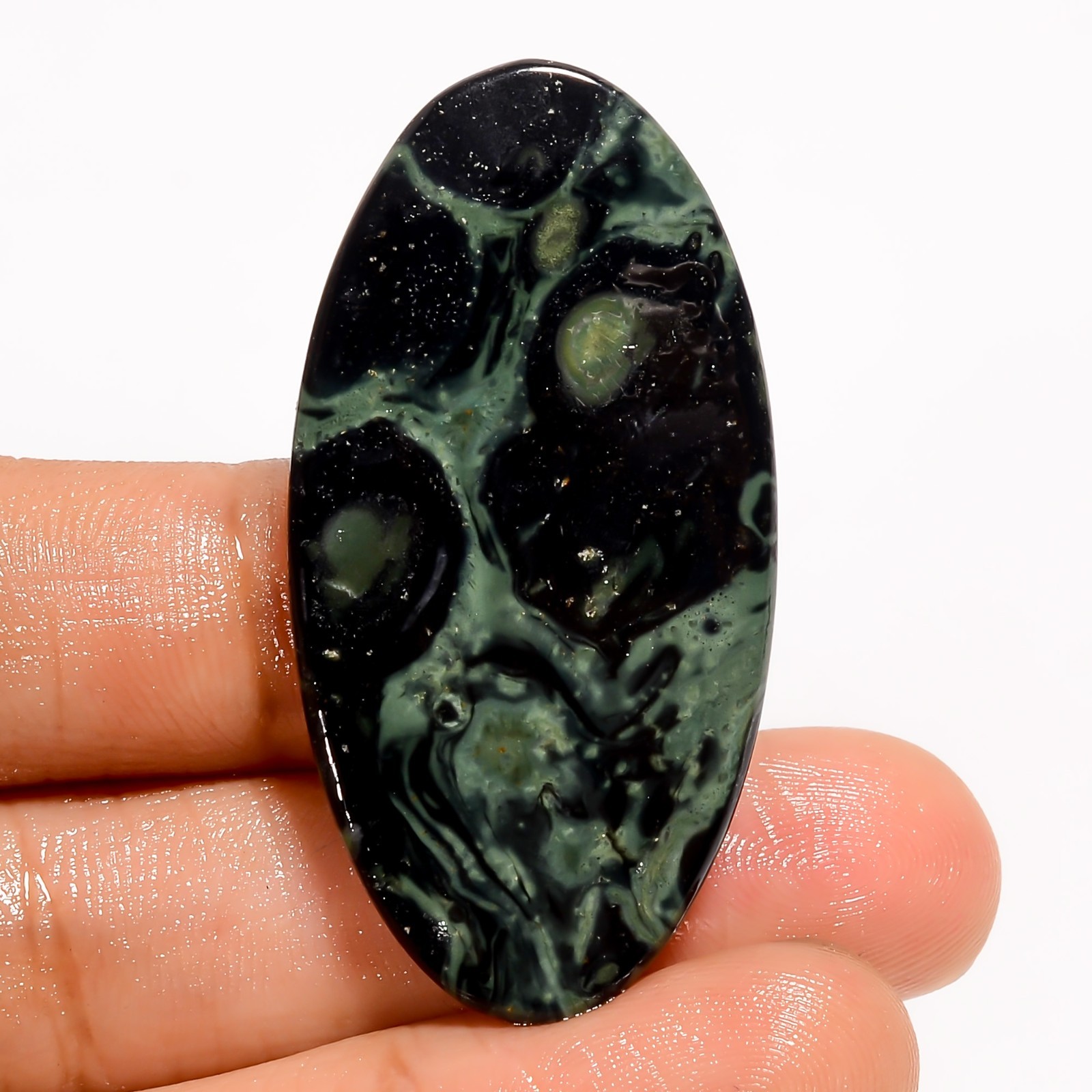 50.5 Ct Natural Star Galaxy Jasper Oval Shape Cabochon Loose Gemstone 45X23X6 mm