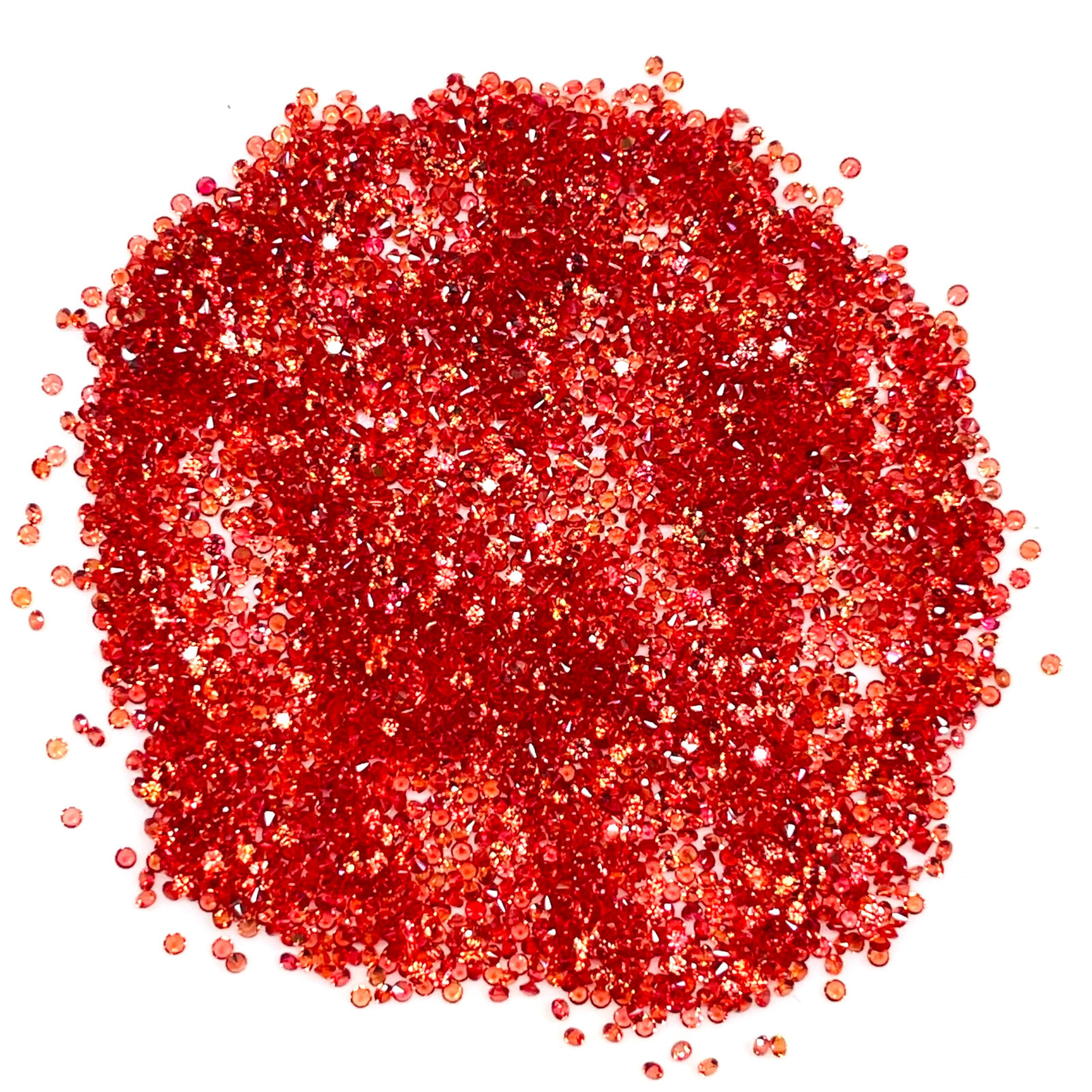 VVS 50 Pcs Natural Red Sapphire 1mm Round Diamond Cut Loose Gemstones Lot