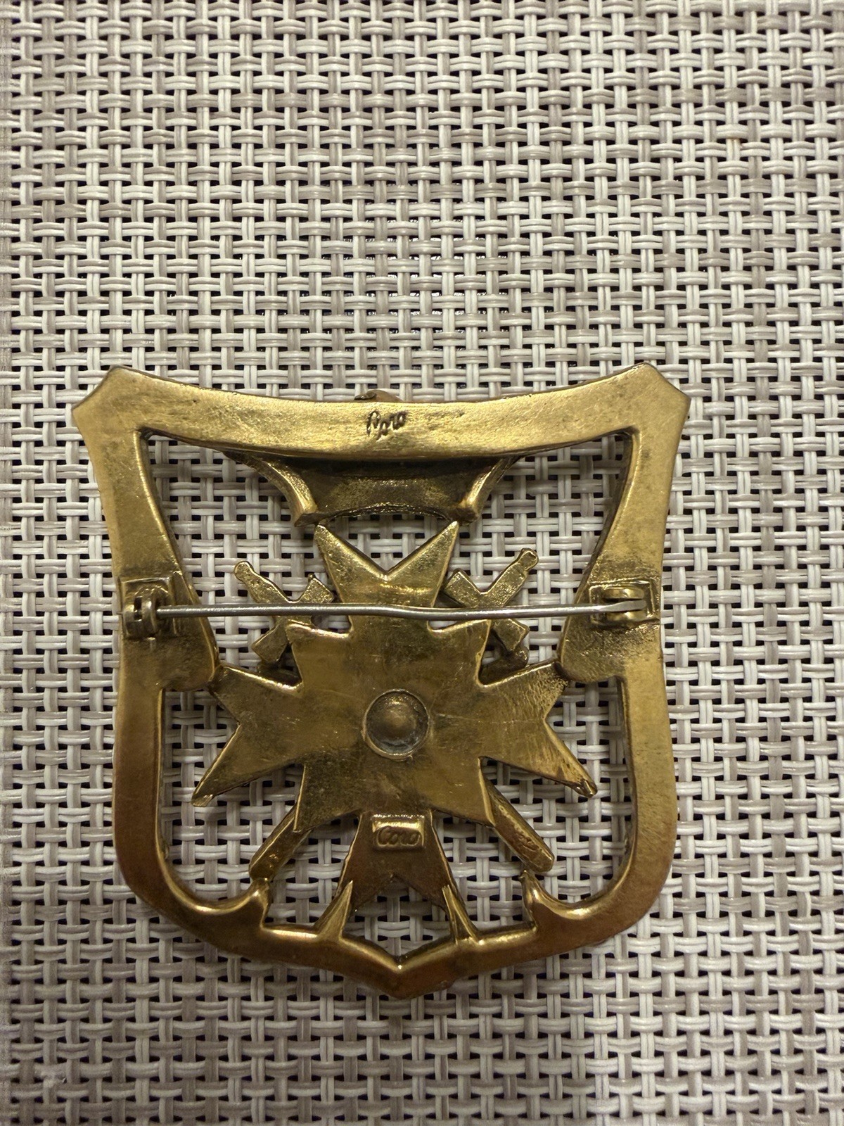 Vintage Coro Coat of Arms Brooch Golden Brooch Vintage Coro Brooch Estate Lot