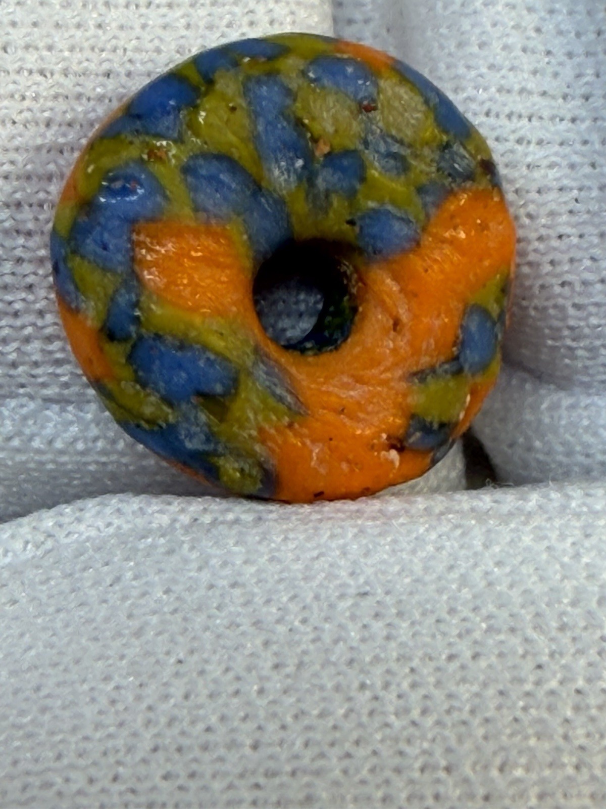 Lot 29 Antique 19th C Venetian African Trade Beads Lampwork Skunk Mosaic Glass 1