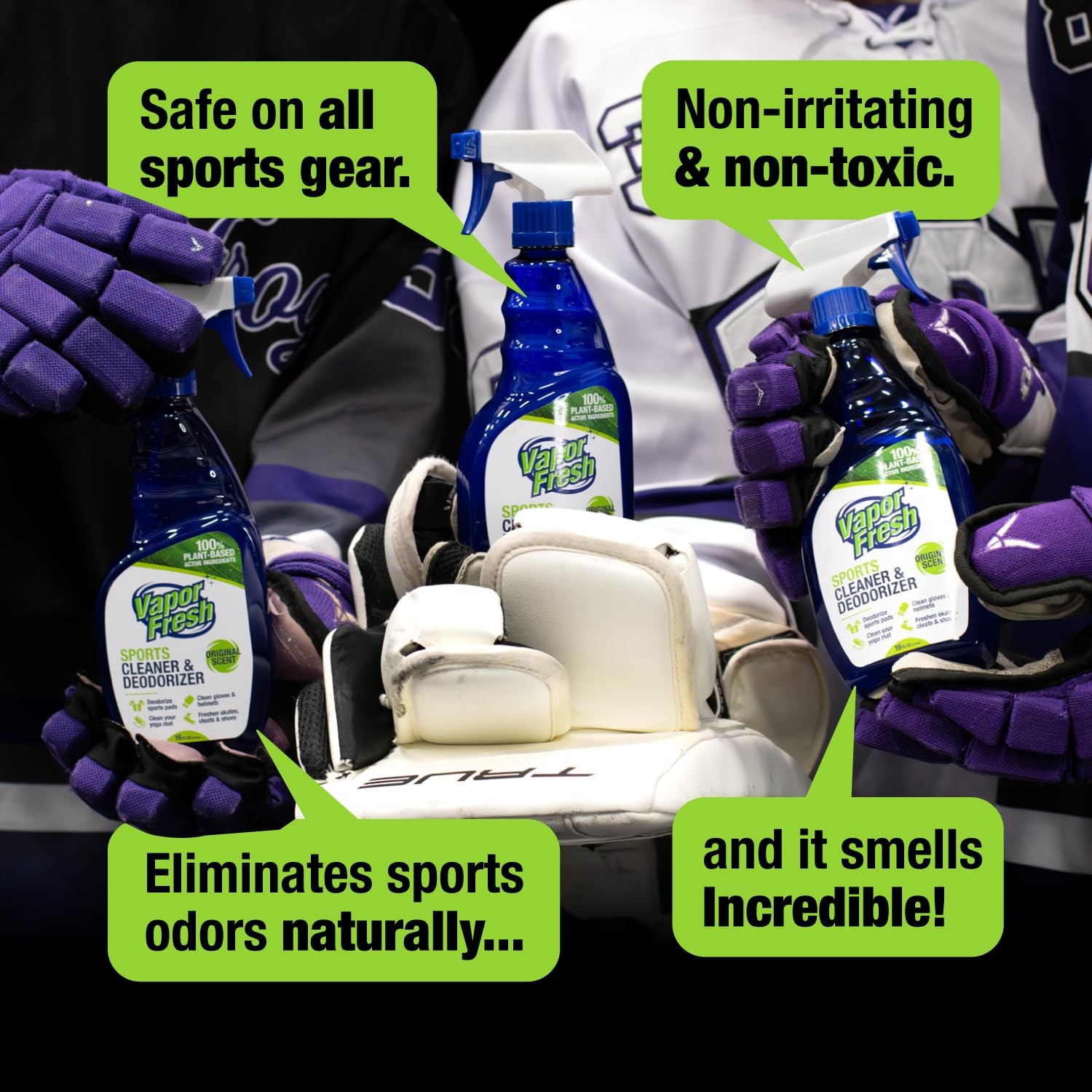 Vapor Fresh Sports Cleaner and Deodorizer – For Boxing 16 Fl Oz (Pack of 1)