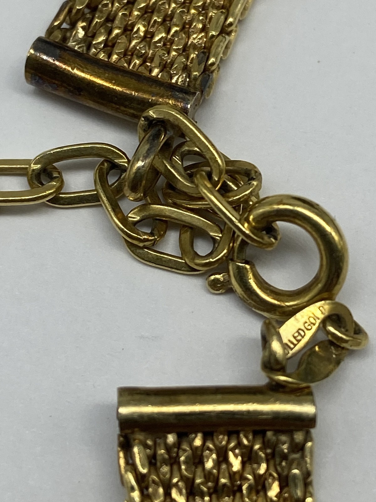 Rolled Gold Mesh Link 17 1/2″ Necklace 40.0g