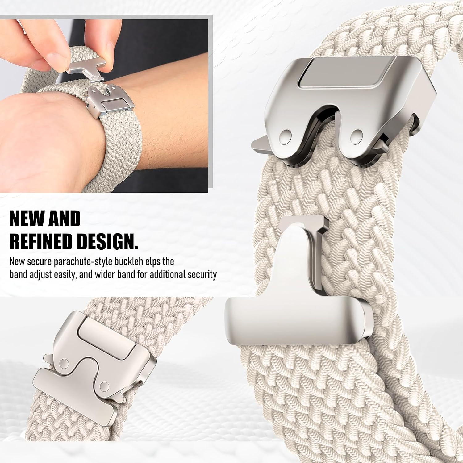 18mm Braided Bands for Garmin Venu 3S 2S/Venu 4 41mm/Vivoactive 4S/Vivomove 3S/F