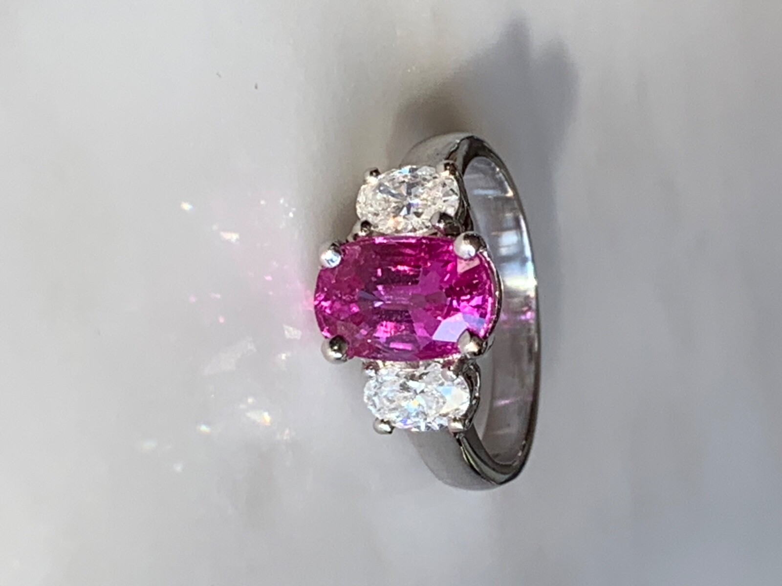 PINK SAPPHIRE Engagement Ring – 3.85 Tct 100% Natural -NO HEAT- No Be Treatment 