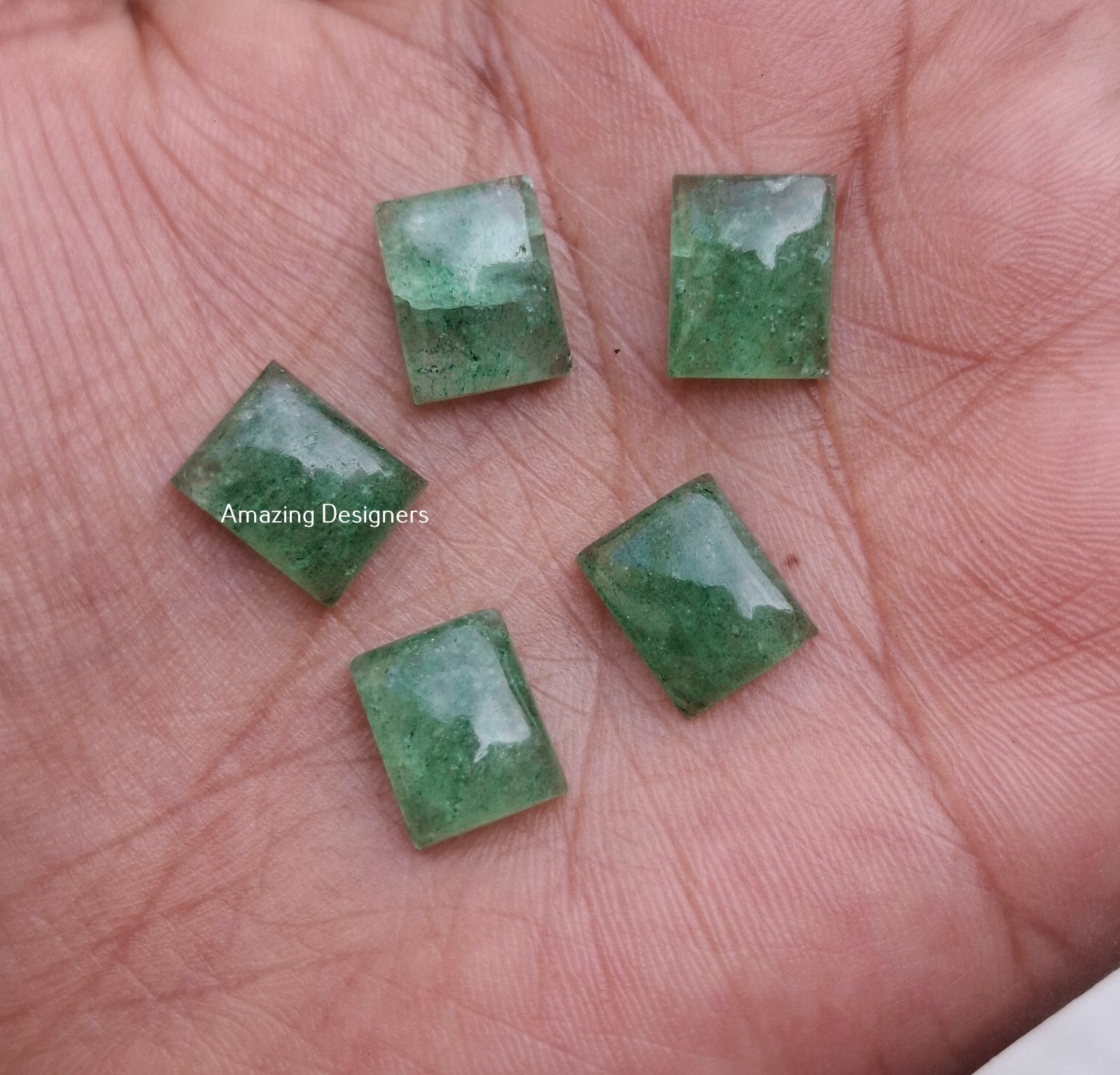 Natural Green Aventurine Rectangle Cabochon 6x8mm to 20x25mm Loose Gemstone