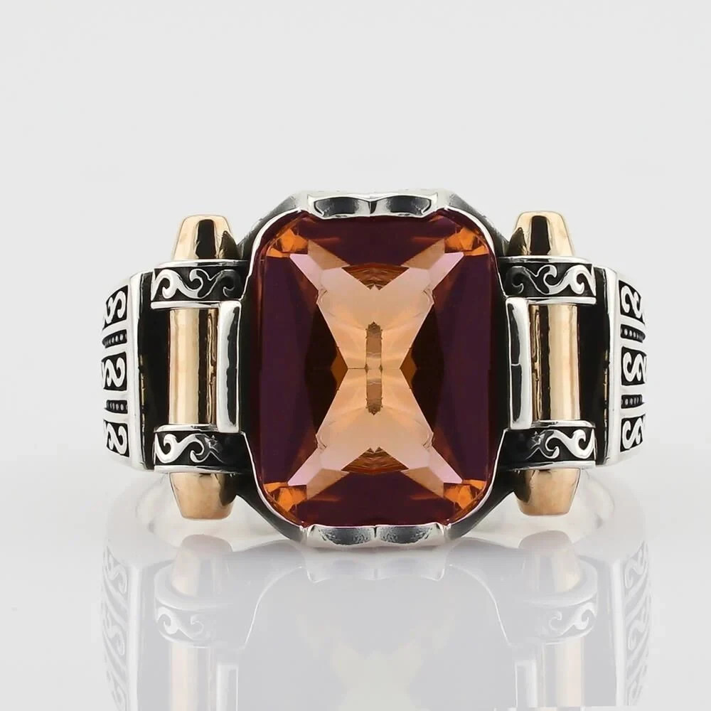 Zultanite Color Changing Gemstone Turkish Handmade Sterling Silver Men’s Ring