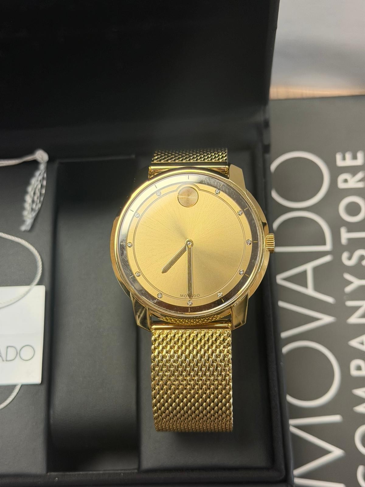 Movado BOLD Men’s Gold Stainless Steel 44mm Swiss Made Watch 3600460