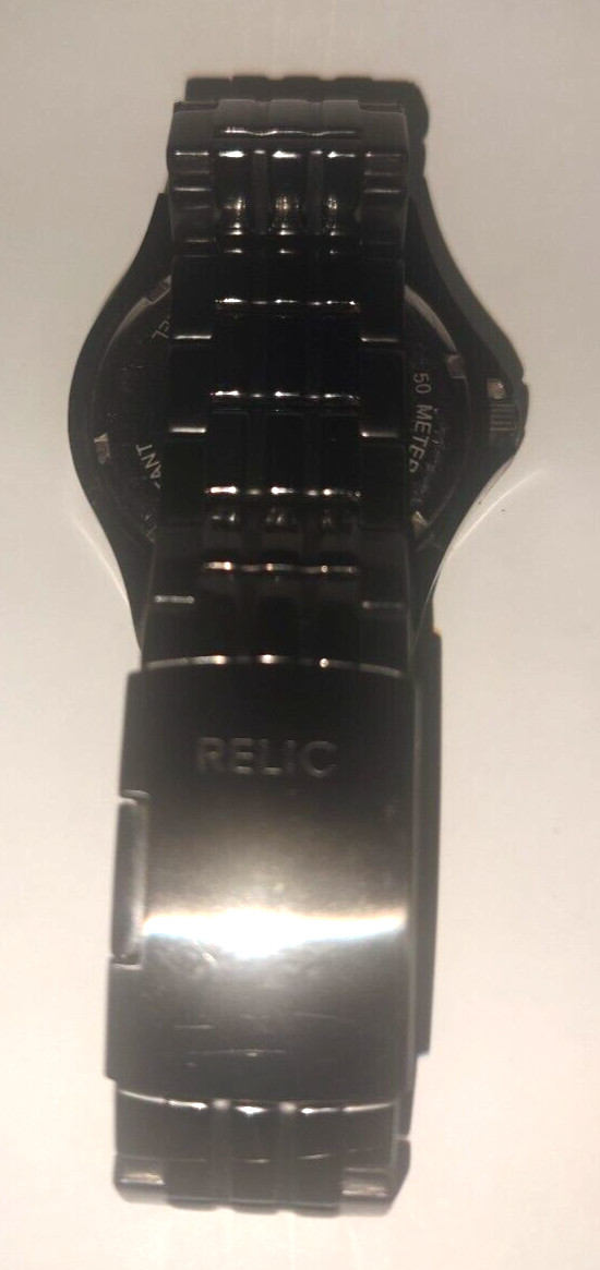 Relic Mens Water Resistance Watch 165 Feet 50 Meters all Stainless Steel