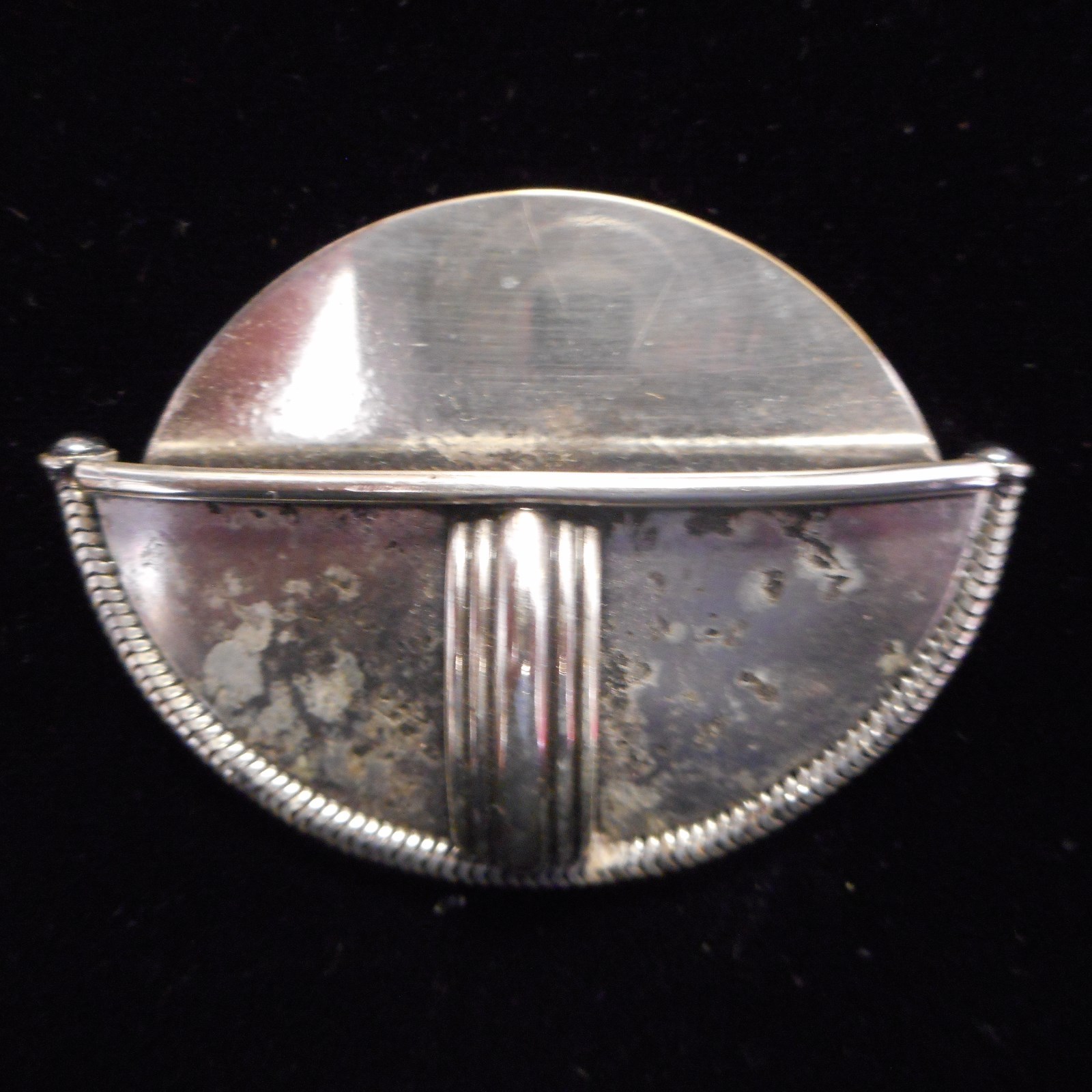 NEW Squadra Blu Silver Plated Semi Circle Design Brooch from the Netherlands