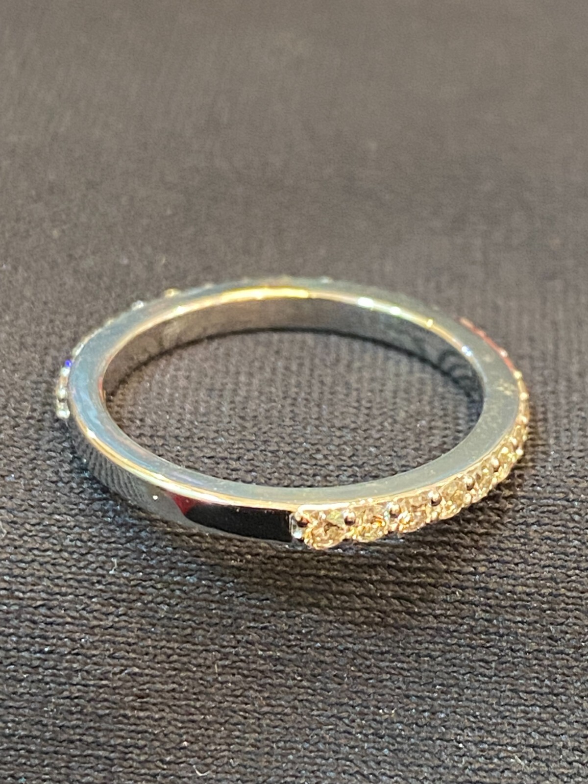 Pave 0.70 Cts Round Brilliant Cut Natural Diamonds Wedding Band Ring In 18K Gold