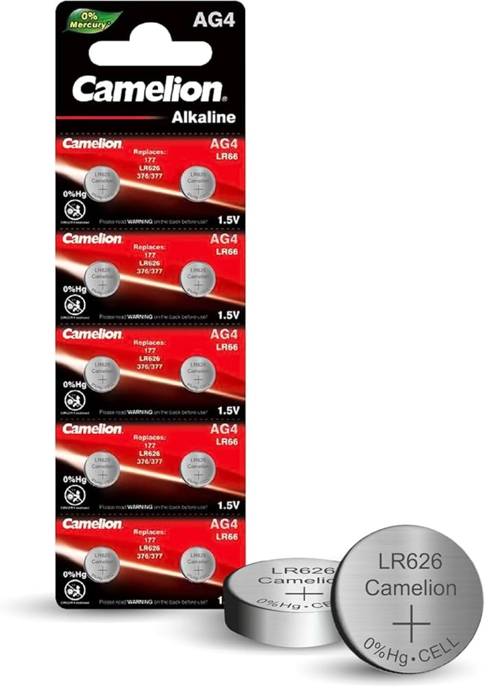 10x CAMELION LR626 AG4 377 Alkaline Coin Cell Button Uhrenbatterien 1.5V