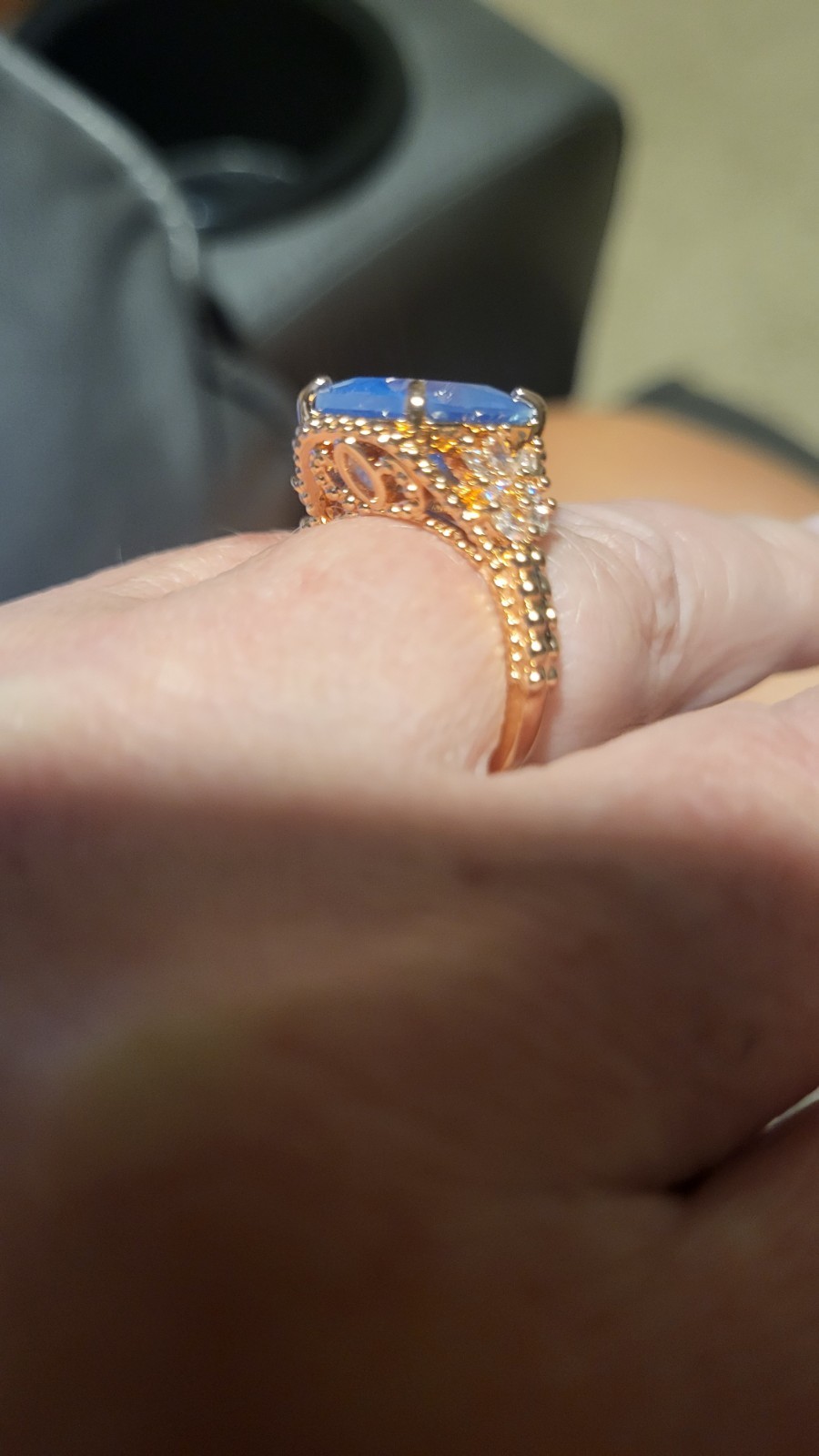 Bomb Party Sz 8 Game Of Thrones GOT Ring LC Blue Moonstone RG93259