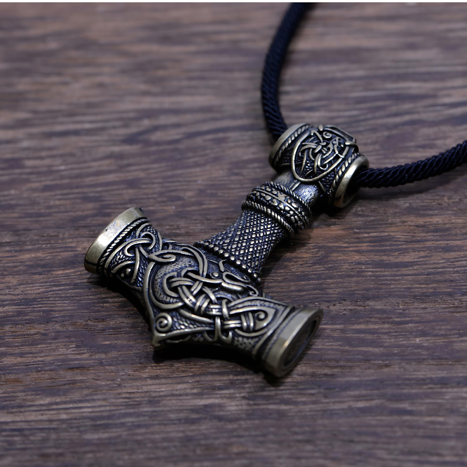 Thor Hammer Necklace – Viking Necklace For Men, Norse Mythology Amulet Jewelr…