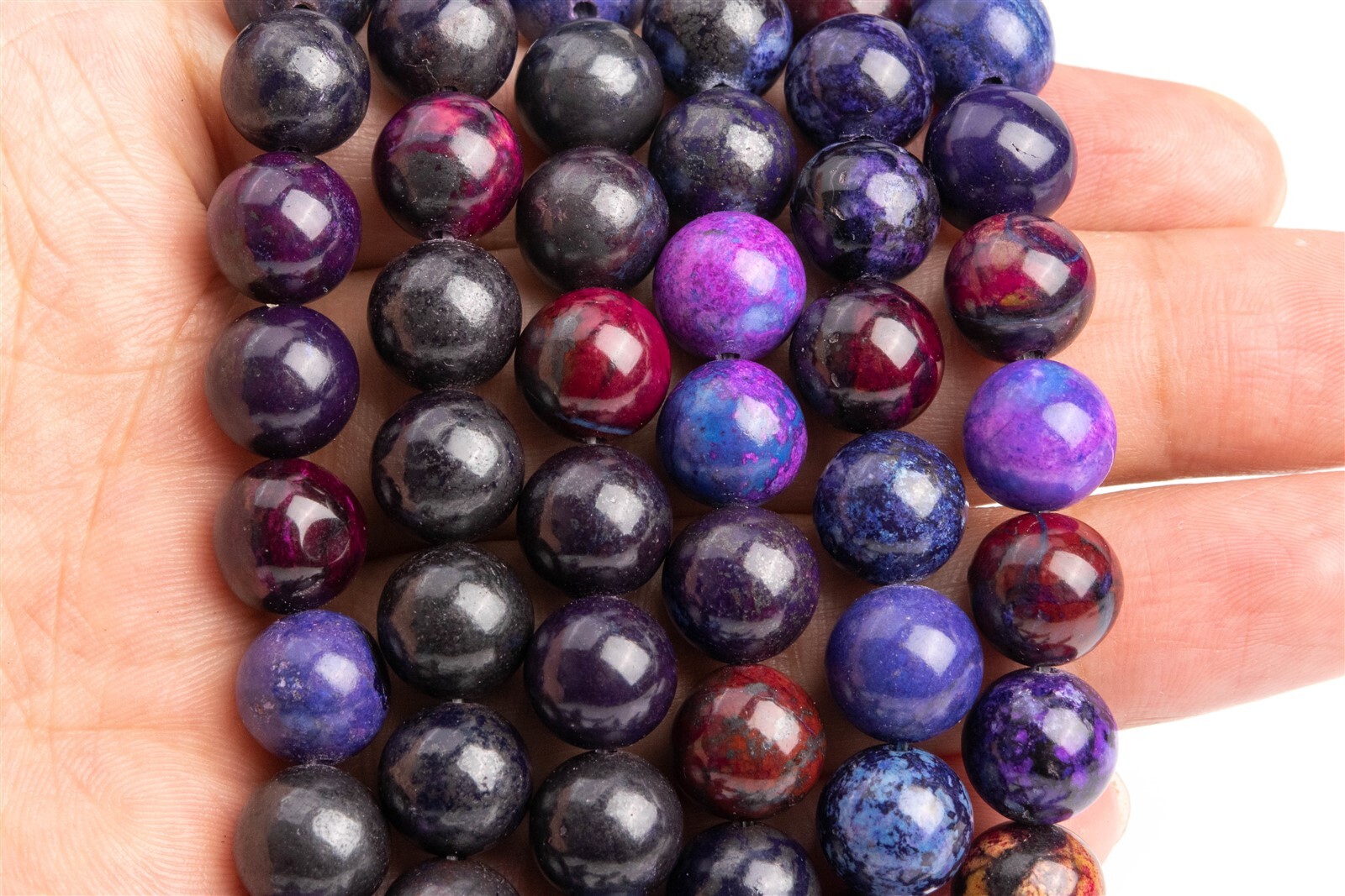 10MM Jasper Beads Sugilite Purple Color Grade AAA Round Gemstone Loose Beads