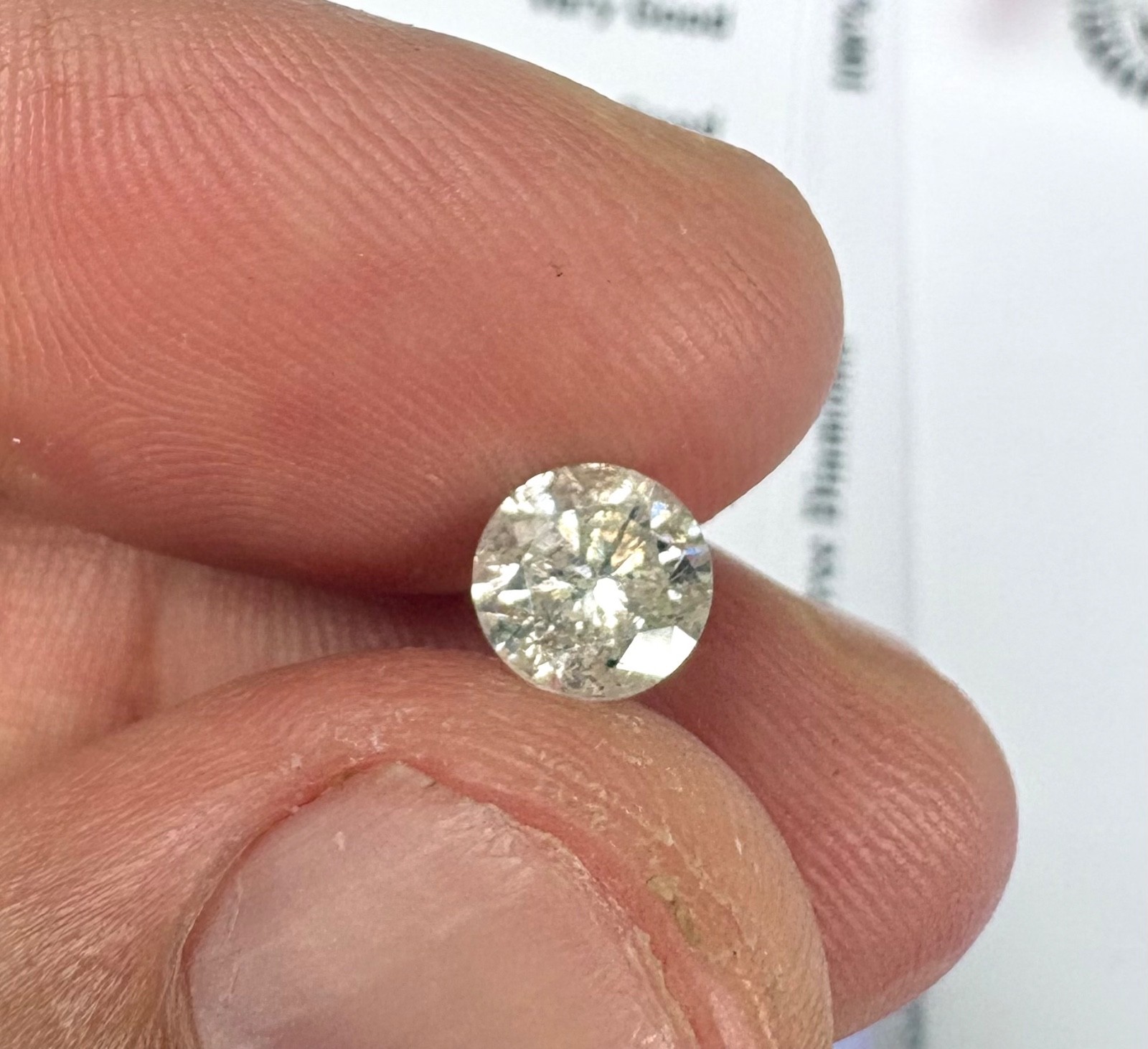 $3761 1.08ctw I SI2 Round Brilliant Cut Natural Enhanced Loose Diamond 6.36mm