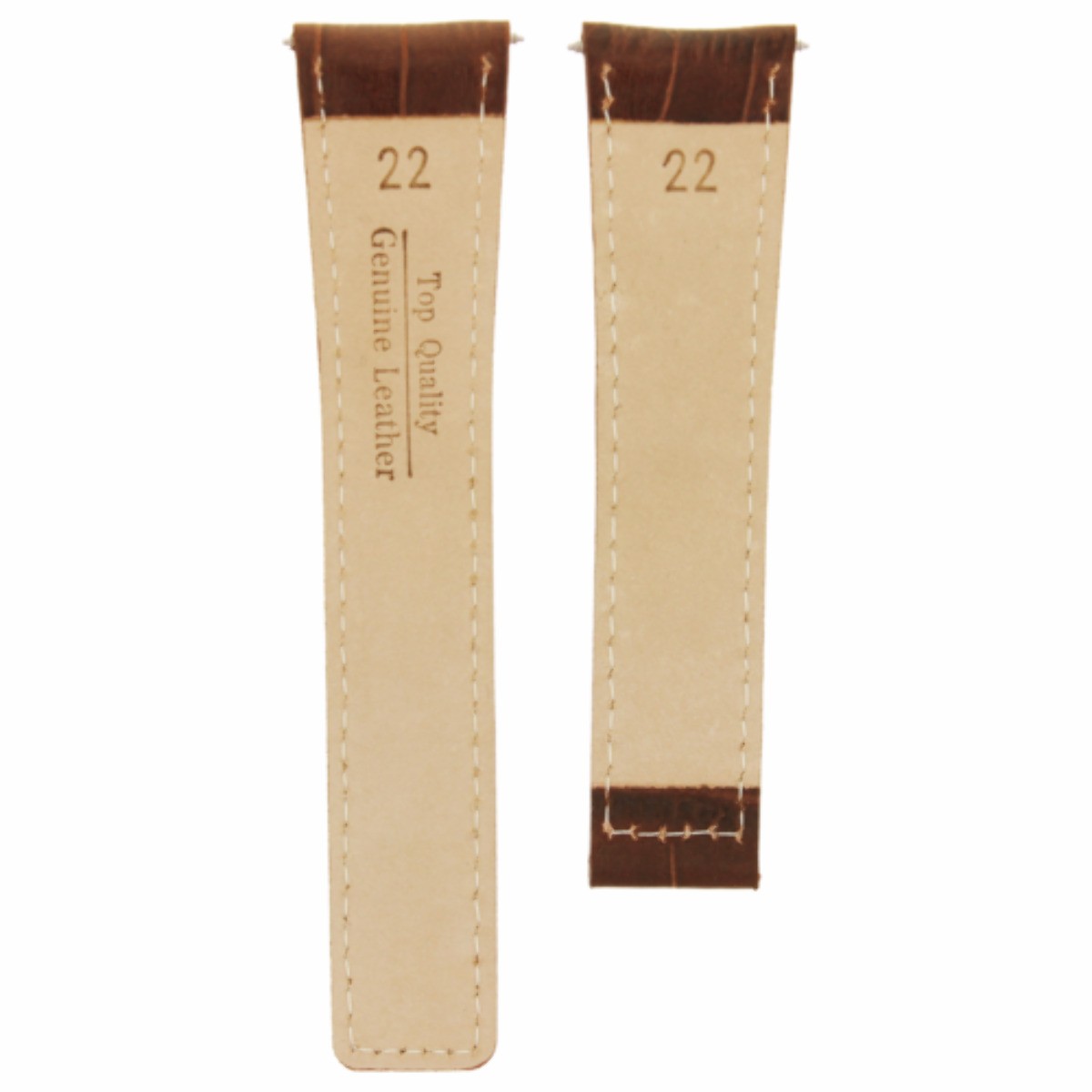 22MM LEATHER WATCH STRAP BAND DEPLOYMENT CLASP FOR TAG HEUER MONACO BROWN