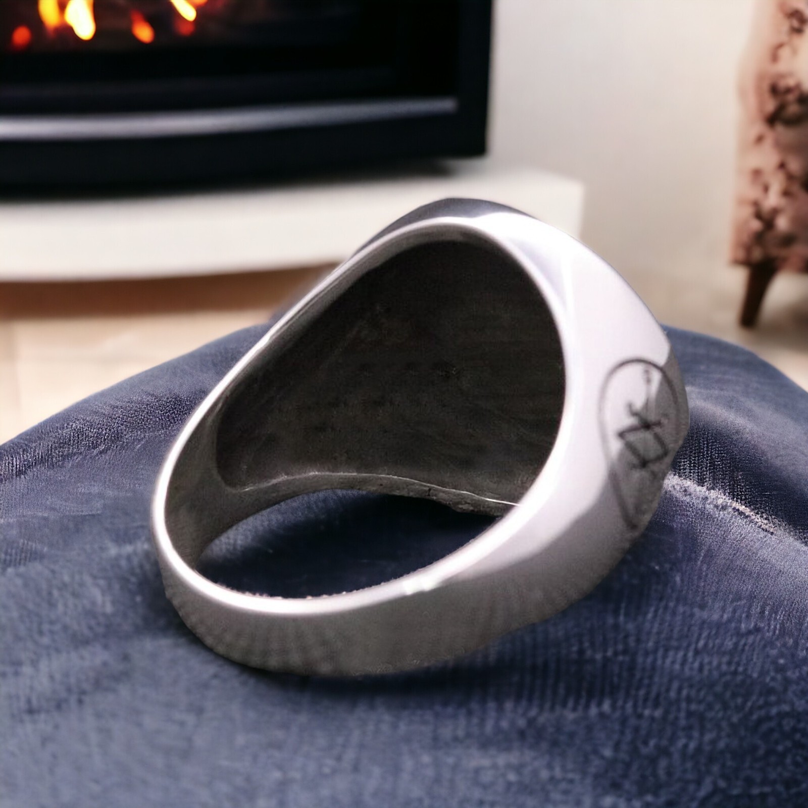 925 Sterling Silver Signet Ring, Signet of Azazel Ring Designer Handmade Ring
