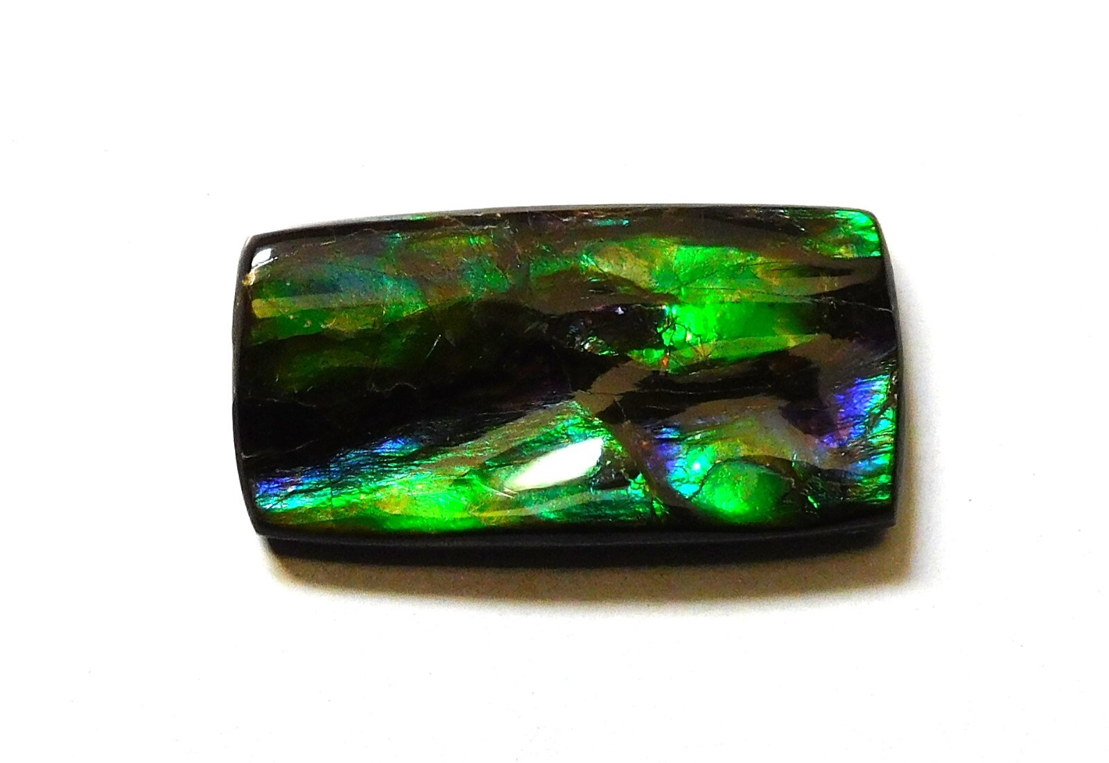 26.75 Ct Natural Canadian Ammolite Cabochon Loose Gemstone 31.4X16.7X5.6MM MJ28
