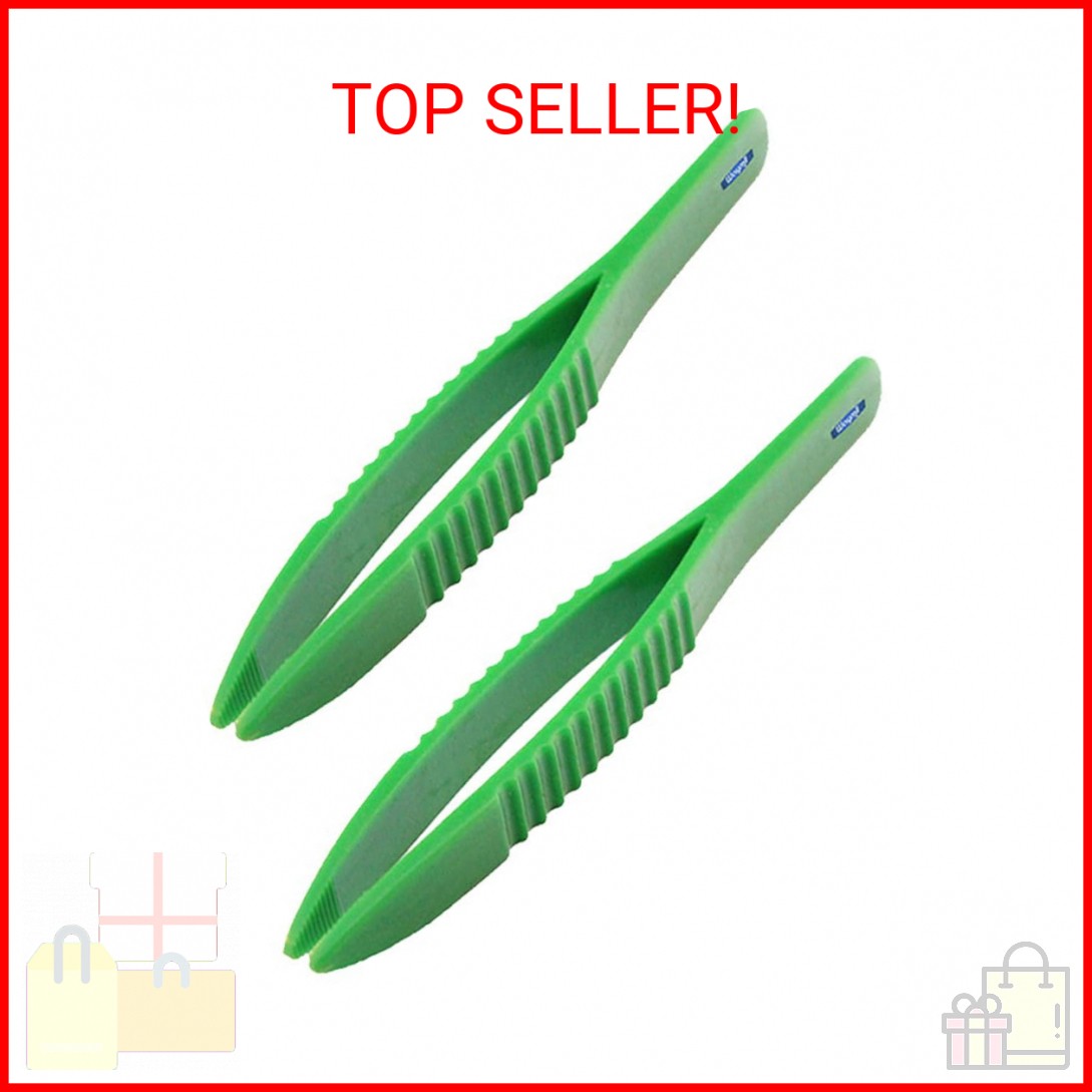 2 PCS PLASTIC TWEEZERS 5″ NON CONDUCTIVE JEWELRY WATCHMAKERS