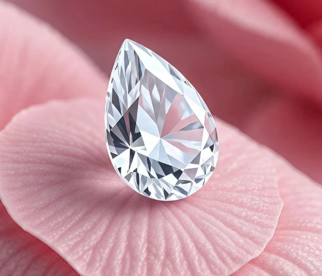 2.50 CT Natural White Diamond Pear Cut 8×10 mm VVS1 D Grade IDGL Certified