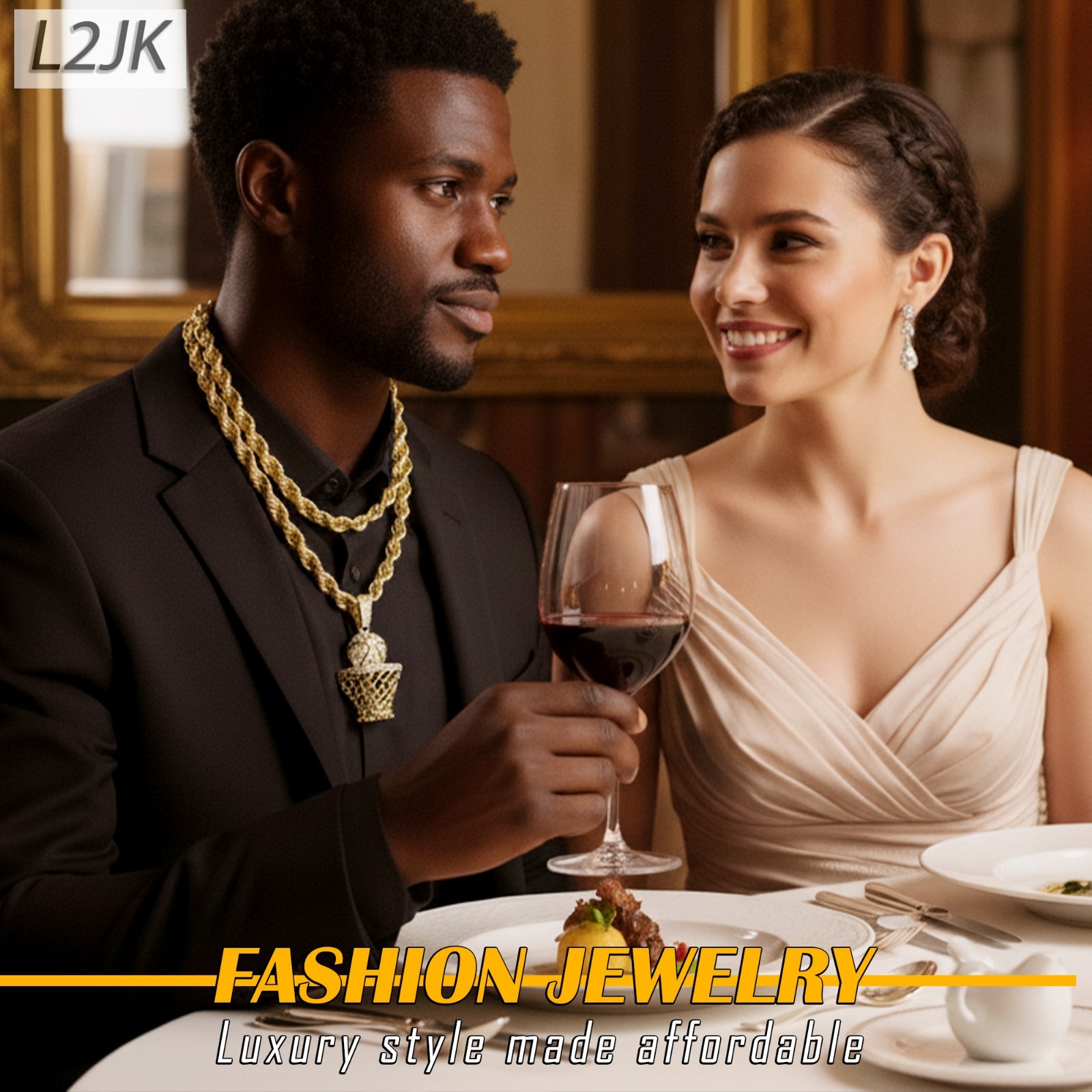 14K Rope Chain 10mm 20″ & 24″In | Large Basketball Hoop Gold Plated HipHop Style