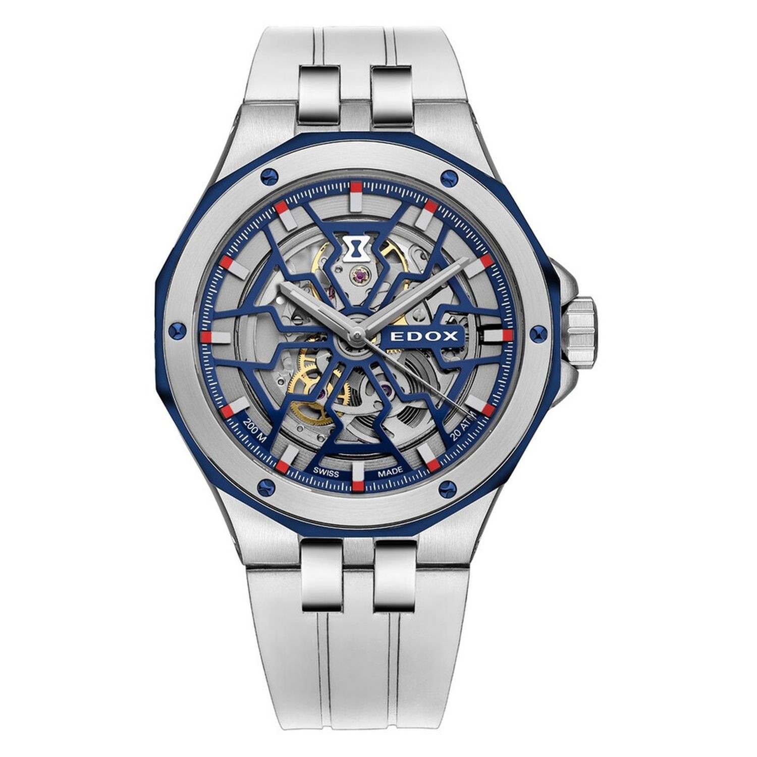 EDOX 85303 357BUCAB BUIRB Men’s Delfin Mecano Blue Dial Automatic Watch