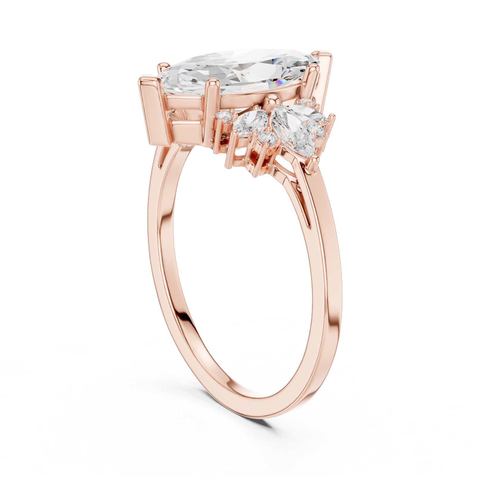 TCW 1.80 Ct Lab Grown Diamond Ring Elegance Women Anniversary 14K Gold Over