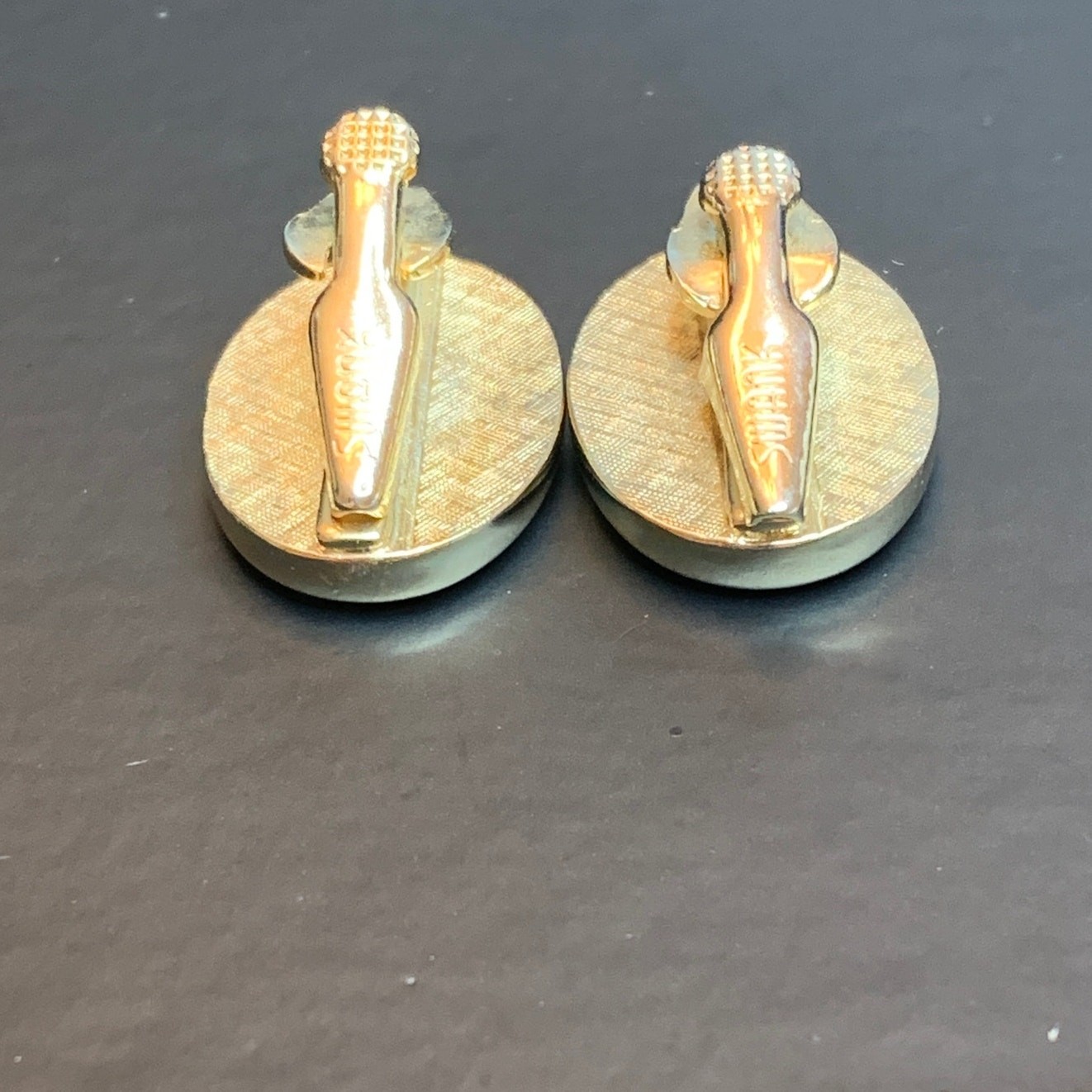 SWANK Novelty Tie Clips Vintage | Railroad & Revolver