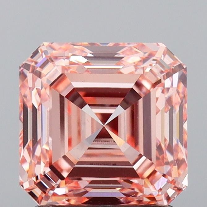 2.09ct Square Emerald Lab-Grown Pink Diamond IGI Certified Loose Stone