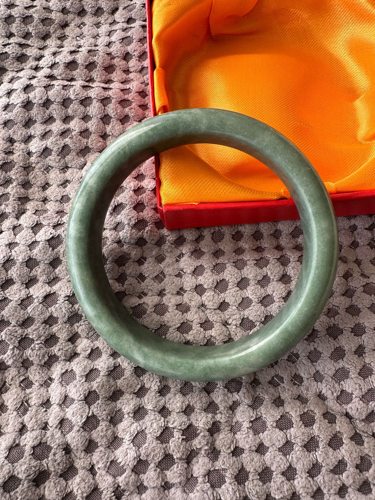 Gorgeous Natural Real Chinese Dark Green Jade Bangle Bracelet Jadeite Jade 65 mm