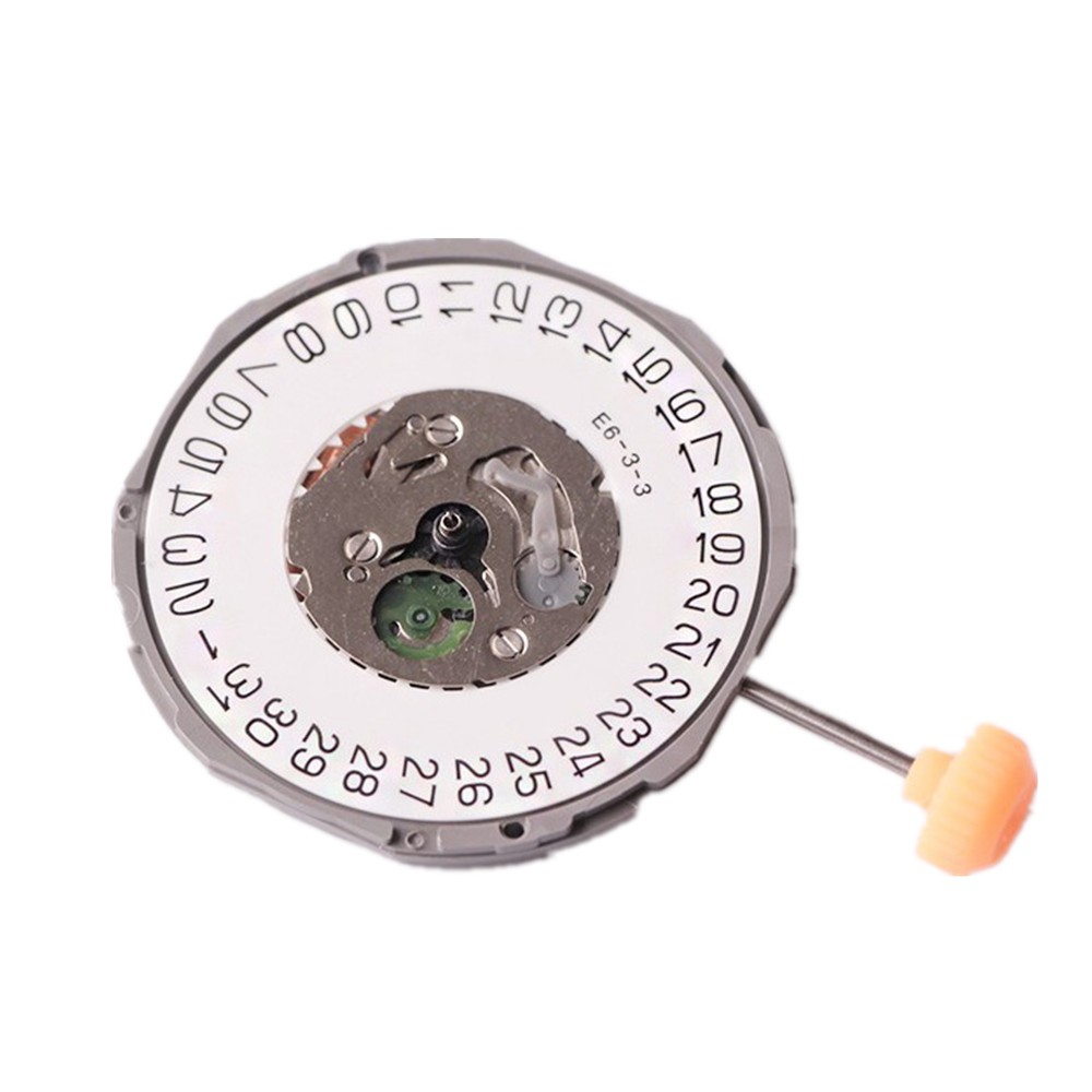 3-Hand 2.75mm Thickness Quartz Watch Movement Day@3/6 White-Dial For Miyota 1M12