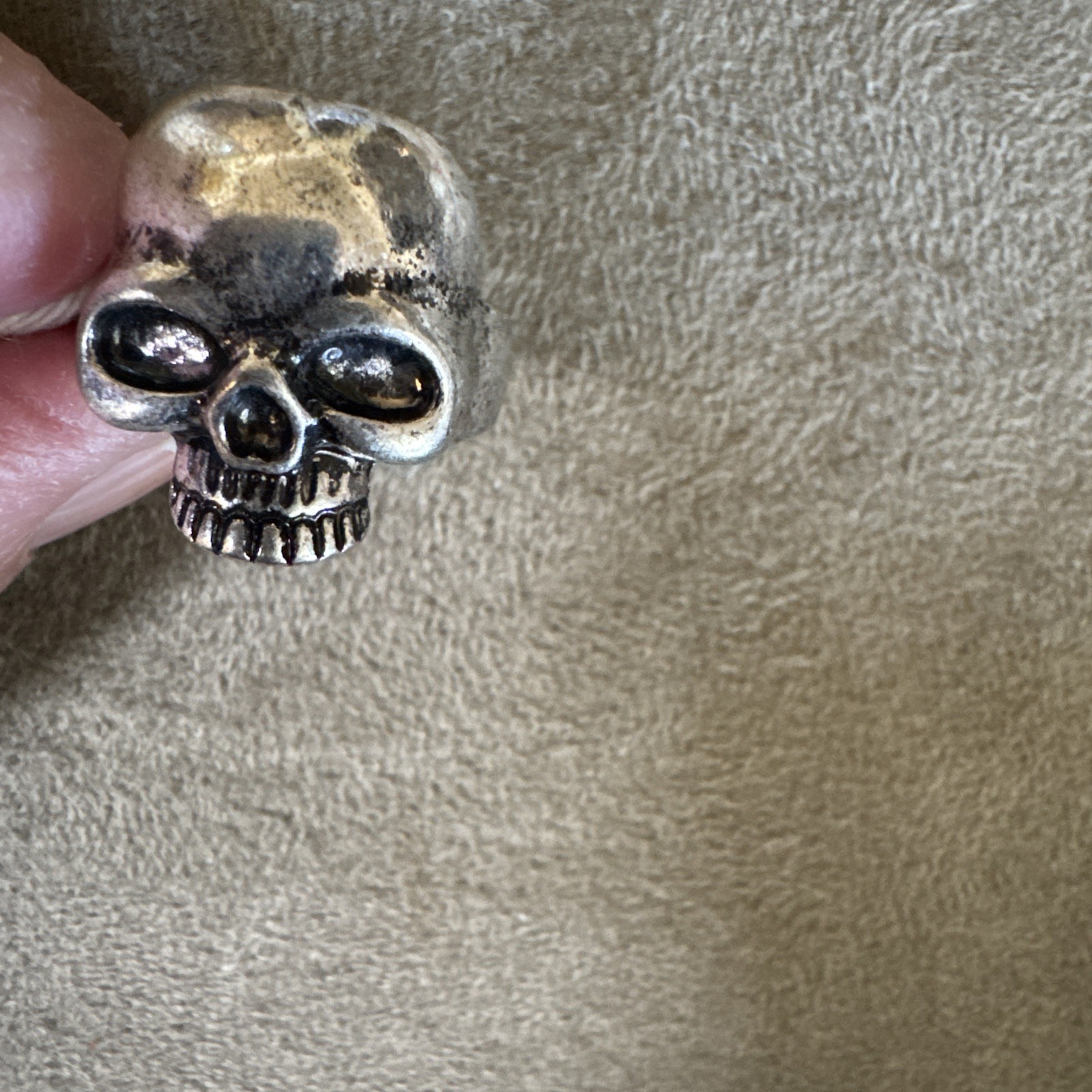 Silver Sexy Skeleton Cocktail Awesome Ring 1960s Hippy Chic Art carved Size 7