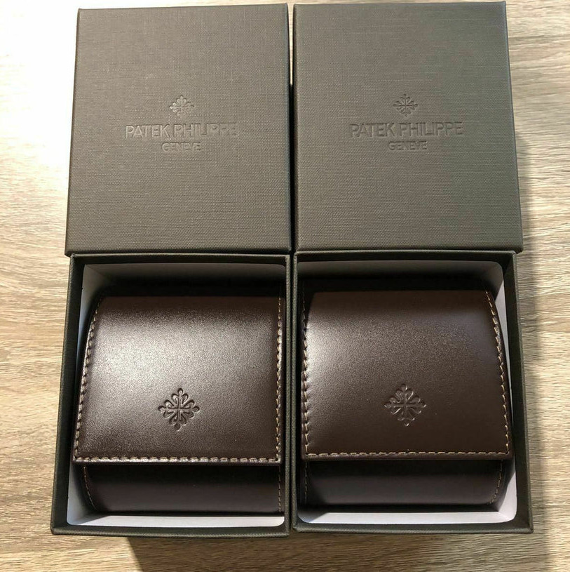Patek Philippe Watch Travel Leather Pouch Case Holder Box Genuine Authentic