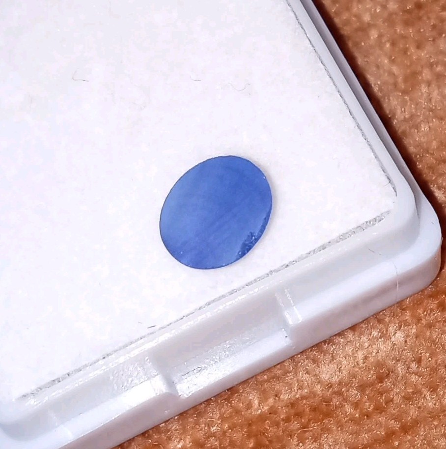 1.35ct Blue Star Sapphire 6 Rays GGIJ Certificate Oval Cabachon Diffused