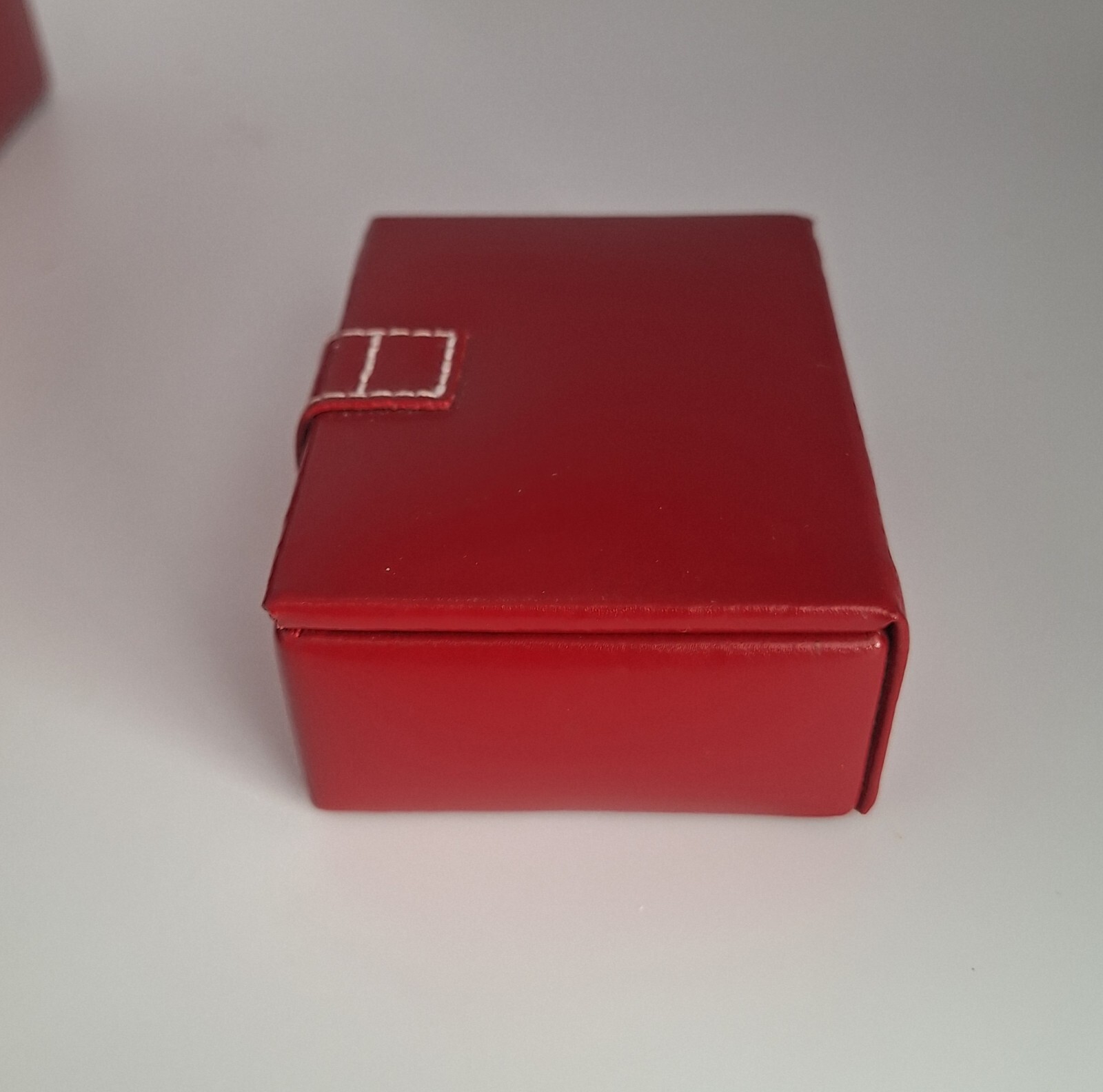 Red Faux Leather Jewelry Box 11″ 3 Piece Fabric Lined Travel Multi Compartment