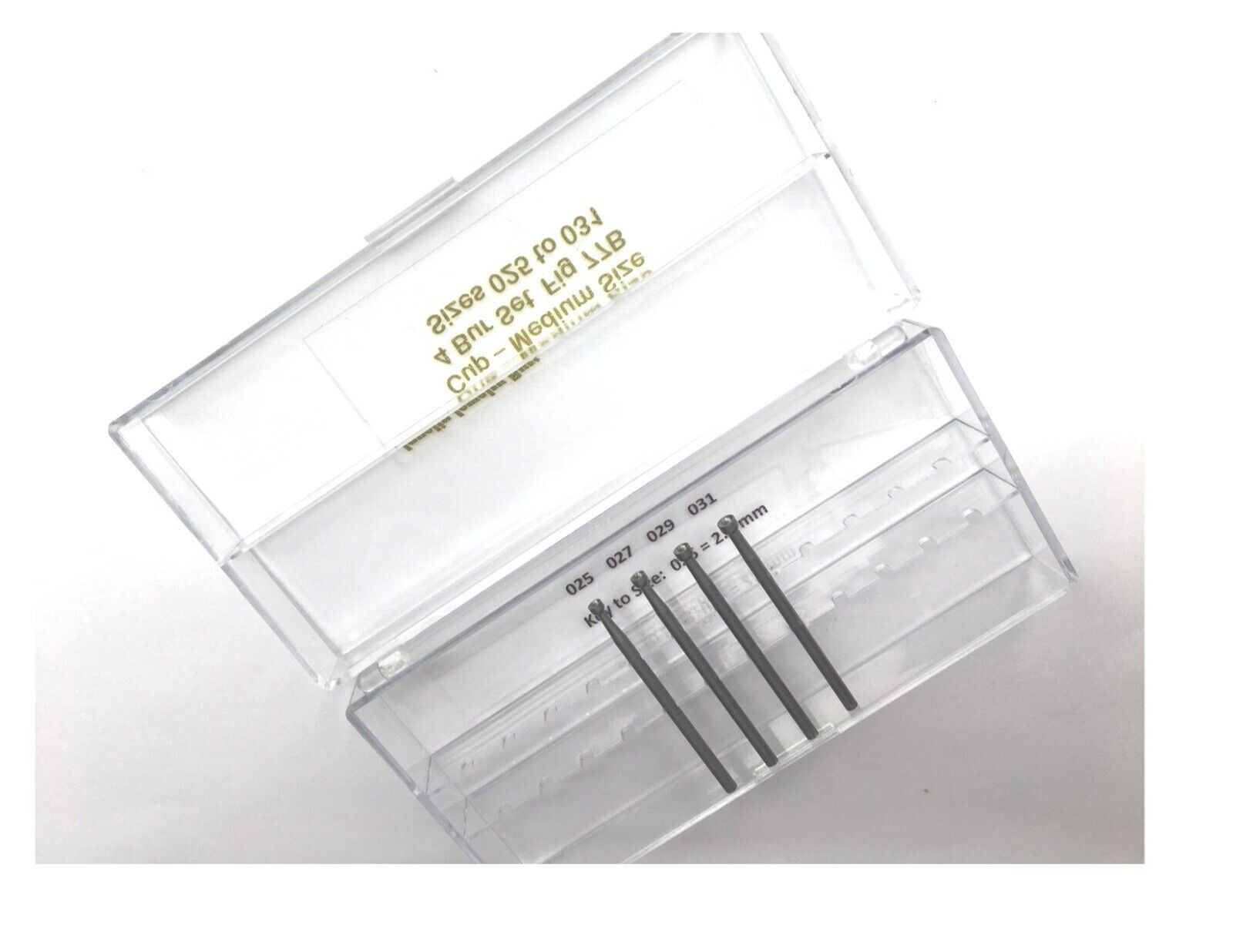 JEWELRY CUP BUR SET FIG77b MEDIUM SIZE 4 PCS 025-031 QUALITY BURS FOR JEWELERS