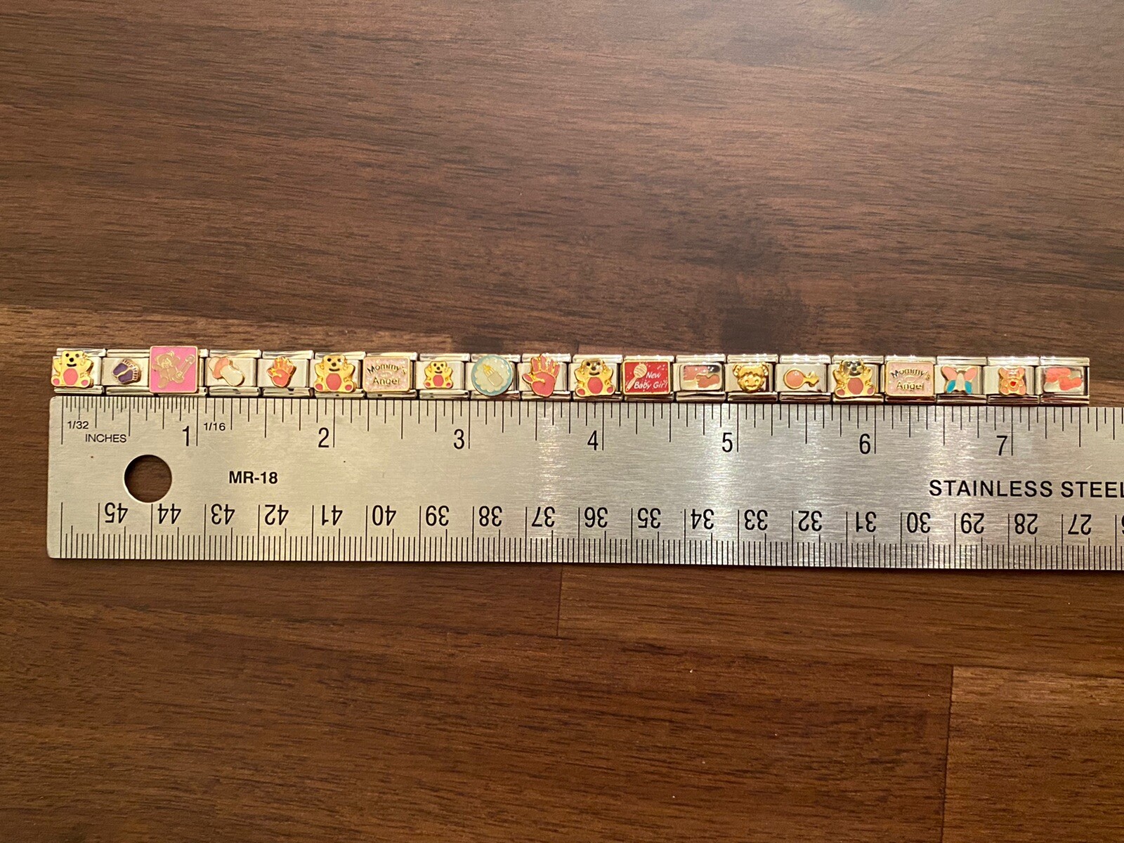 20 Charm Baby Girl / Baby Shower Ready To Wear Bracelet Italian Charm New