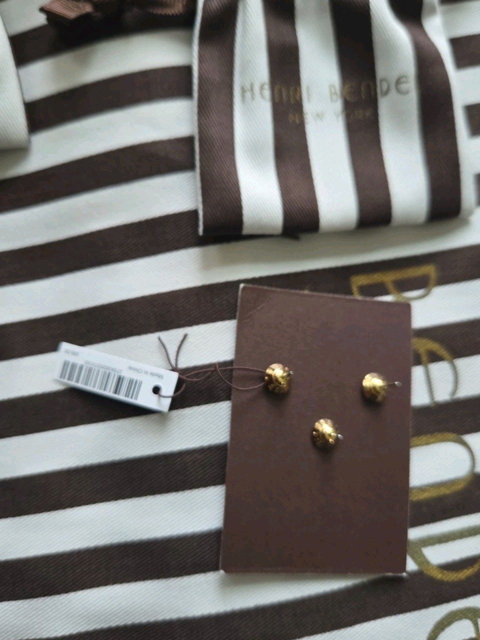 Henri Bendel New York Luxe “N” Earring Set BNWT