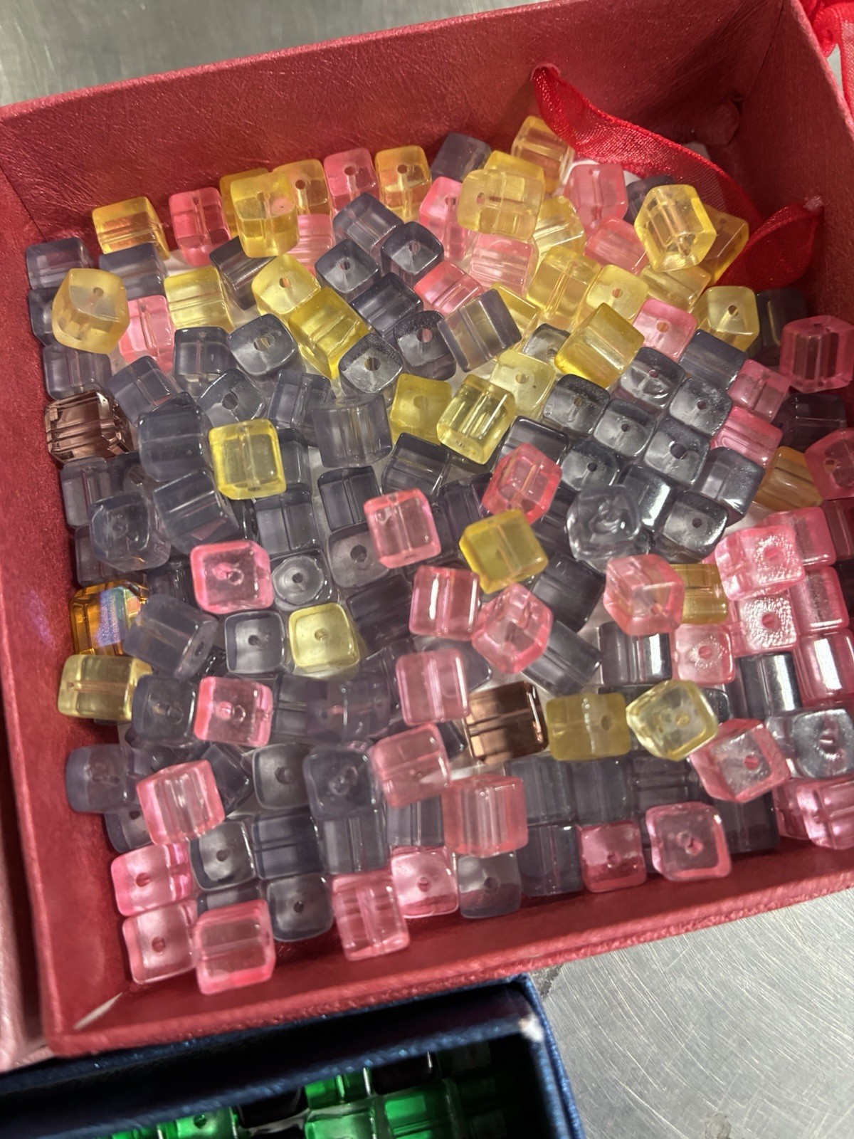 Cube Beads for Jewelry Making 6mm Glass Beads Cube Square Jewelry Making 50 pcs