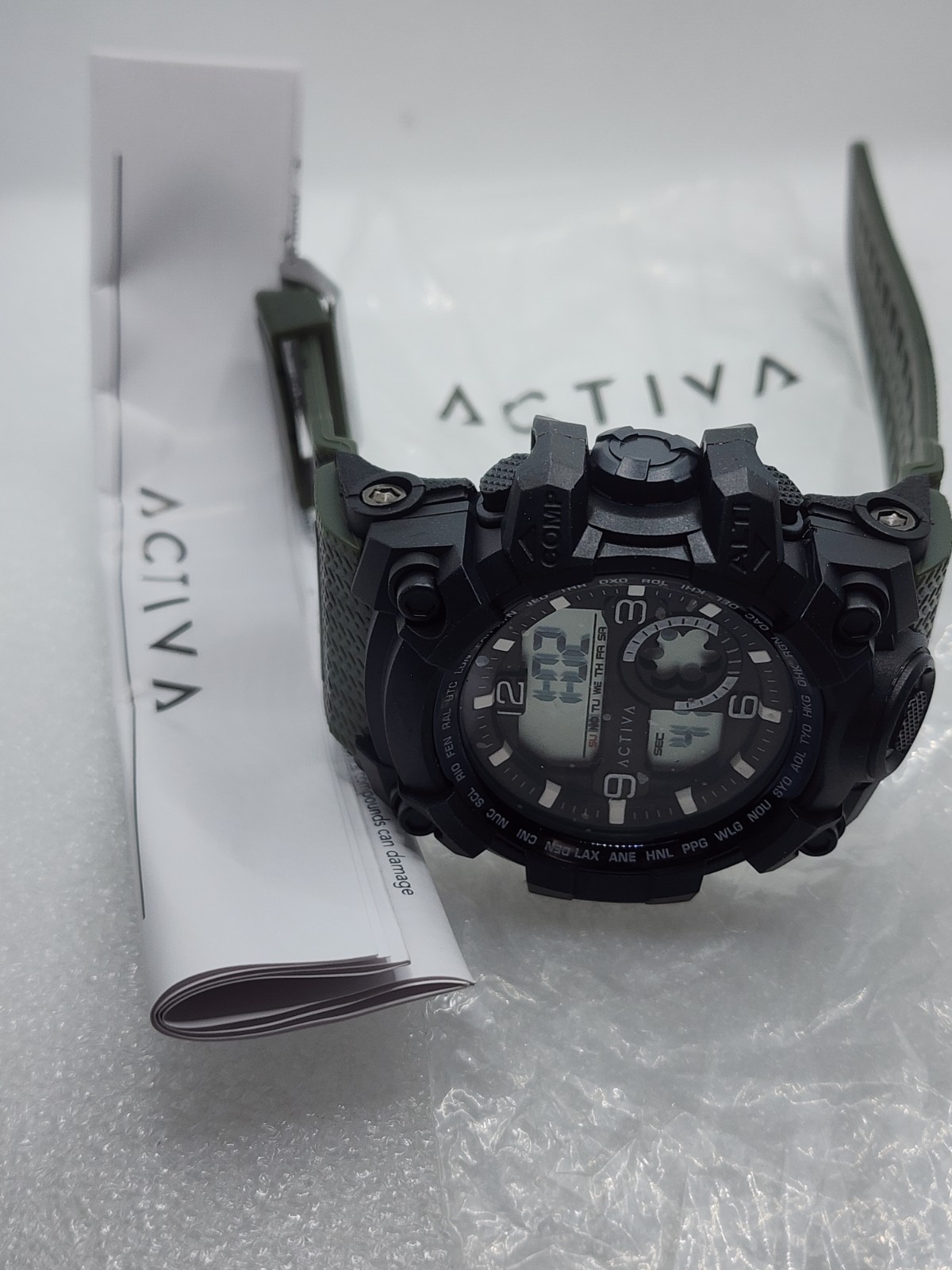 Activa Endurance X Invicta Racing Army Military Green OD Camo EDC Field Watch