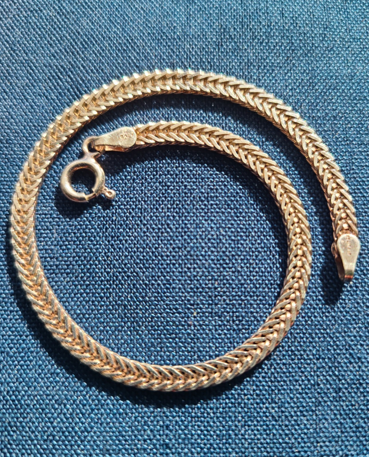 Vintage Sterling Silver 925 ITALY Mesh Foxtail Chain Bracelet 7″, 3.87 grams