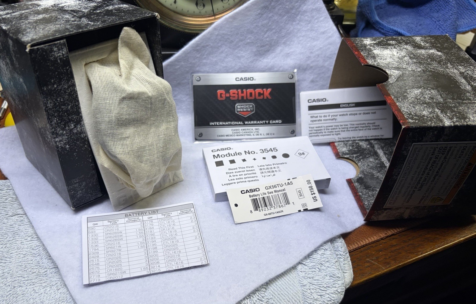 Casio G-Shock GX-56TU-1A5 King Tough Solar Black Tan Box Papers
