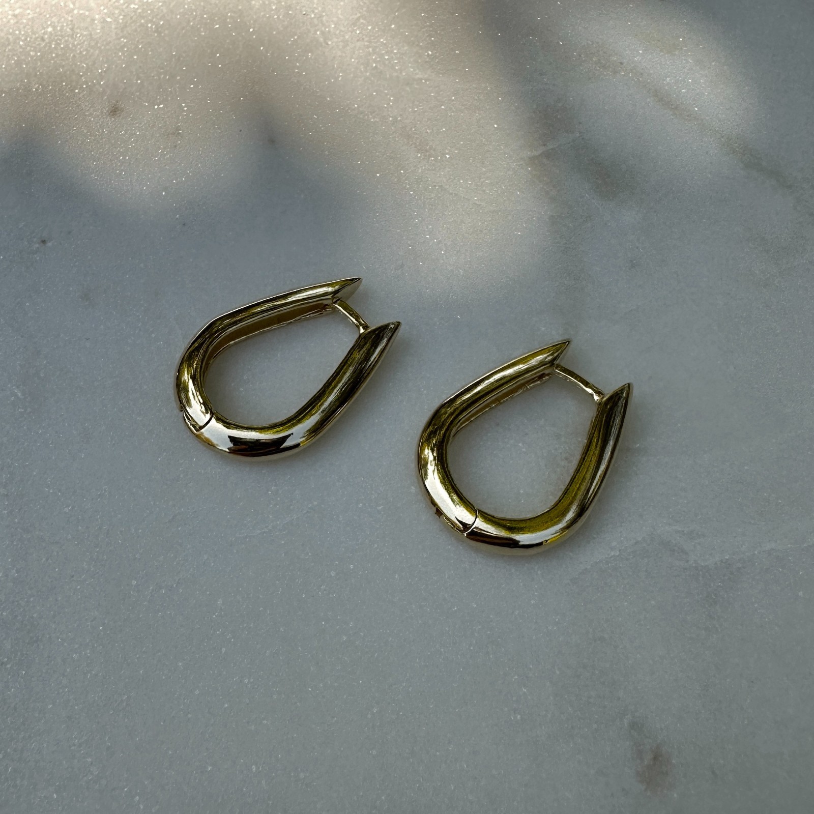 18K Gold Filled Chic U-Shaped Hoop Earrings