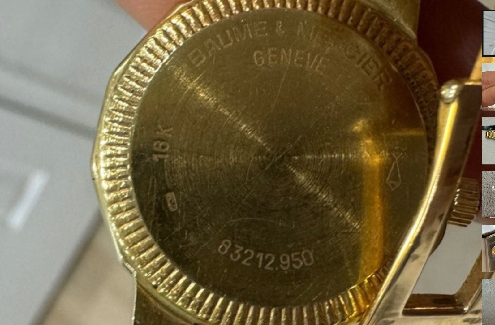 18k Gold and Diamond Baume Mercier Watch Bezel for Parts