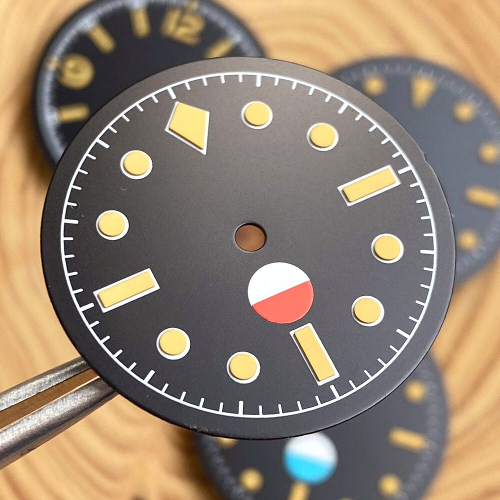 50-Fathoms 29mm Black Watch Dial Face Luminous Fit NH35 NH36 ETA2824 Miyota 8215