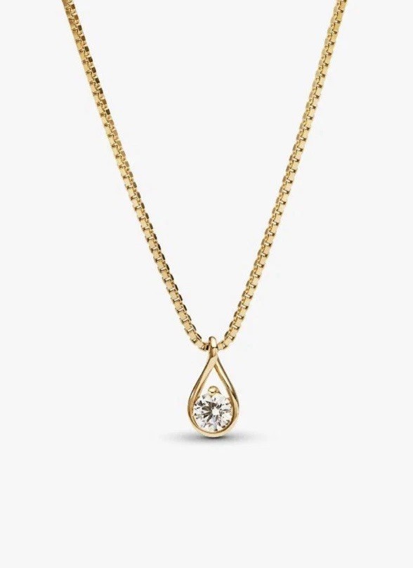 PANDORA INFINITE 14k Yellow Gold 0.25 TCW Lab-grown Diamond Pendant Necklace