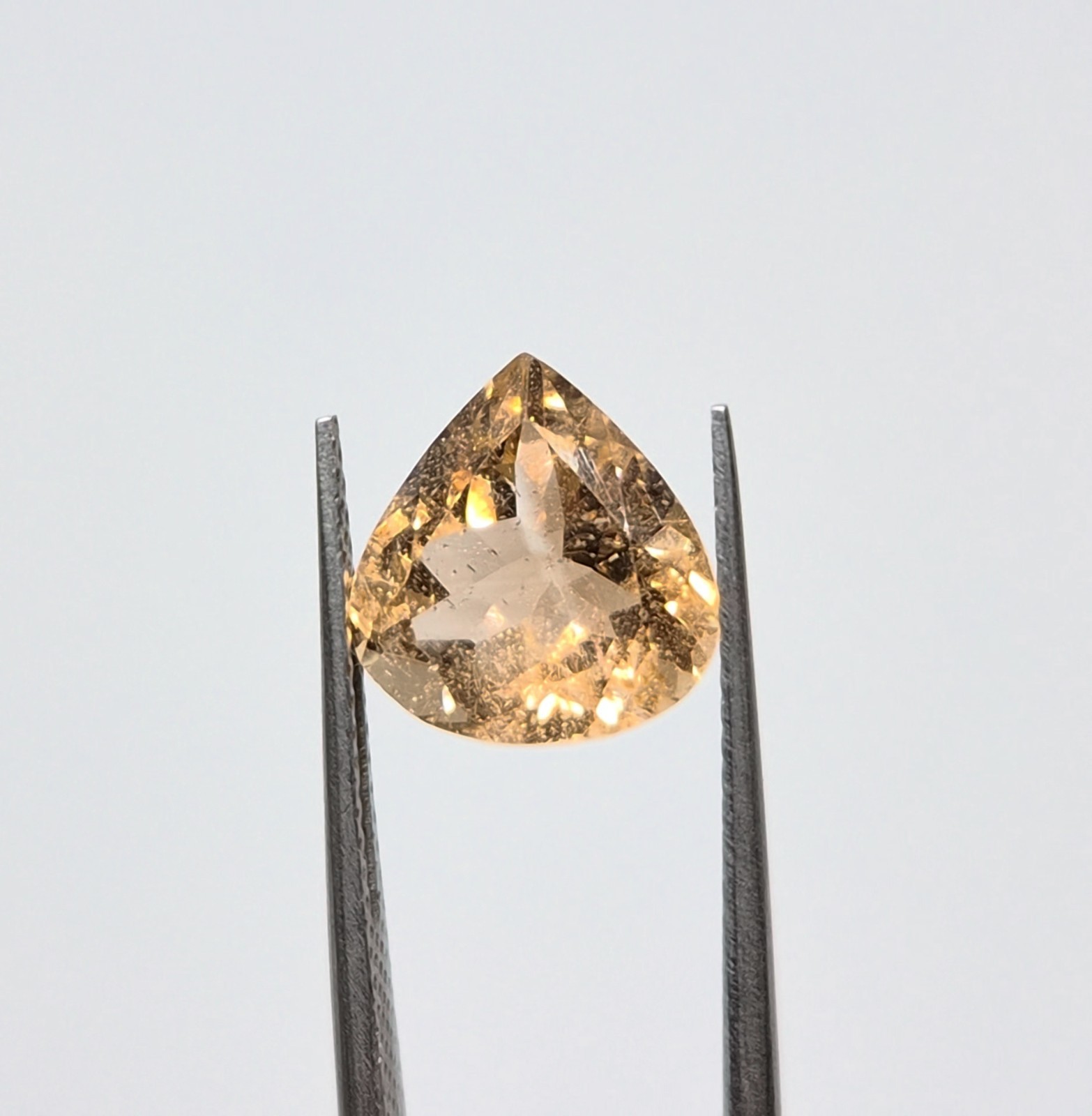 4.60ct Natural Imperial Topaz Loose Gemstone Heart Cut For Making Jewellery
