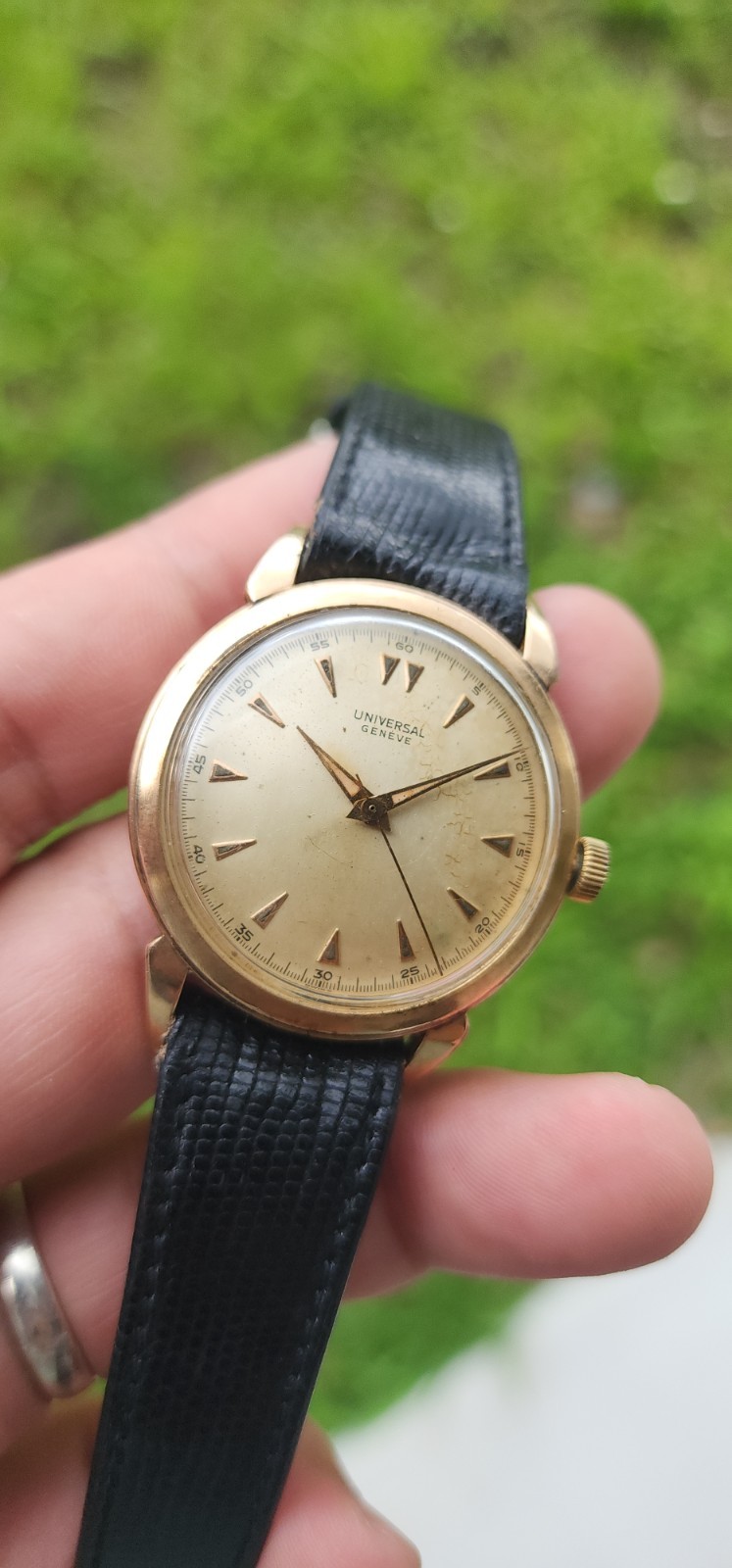 VINTAGE 1950’S UNIVERSAL GENEVE MANUAL CAL 332 Gold Filled MEN’S WATCH